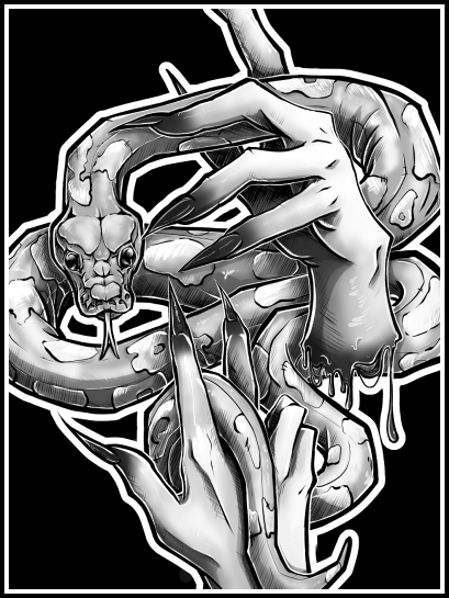 Snake & Hand · Print