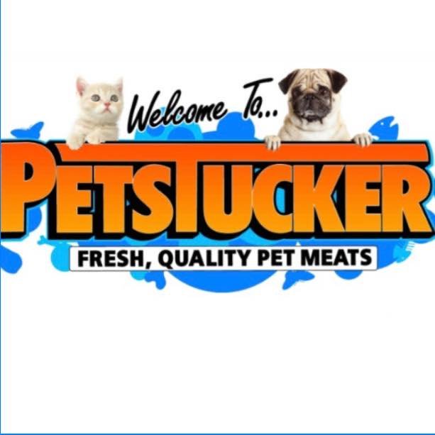 Welcome to Petsucker, a pet store offering fresh, quality pet meats, with a kitten and a puppy peeking over the logo.
