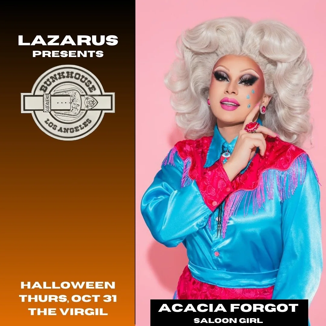LAZARUS premieres this Thursday (HALLOWEEN!) with BUNKHOUSE at @thevirgilbar 

7pm Line Dancing &amp; Country Music (drink specials!)
9pm Pop Music Dance Party w DJ @jonklaft 

Bring that costume back out, baby! Let&rsquo;s see whatcha got. Or lean i