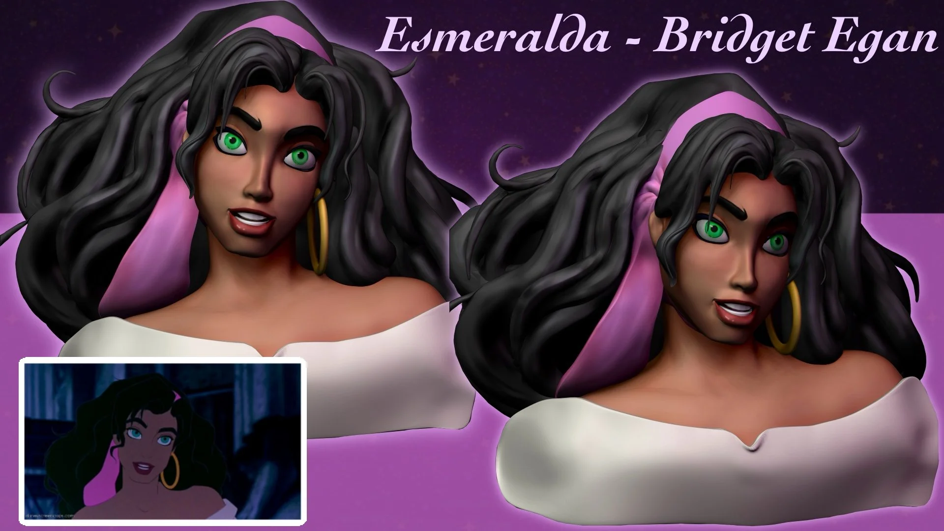 "Disney Doodle" - Esmerelda 3D render 
ZBrush