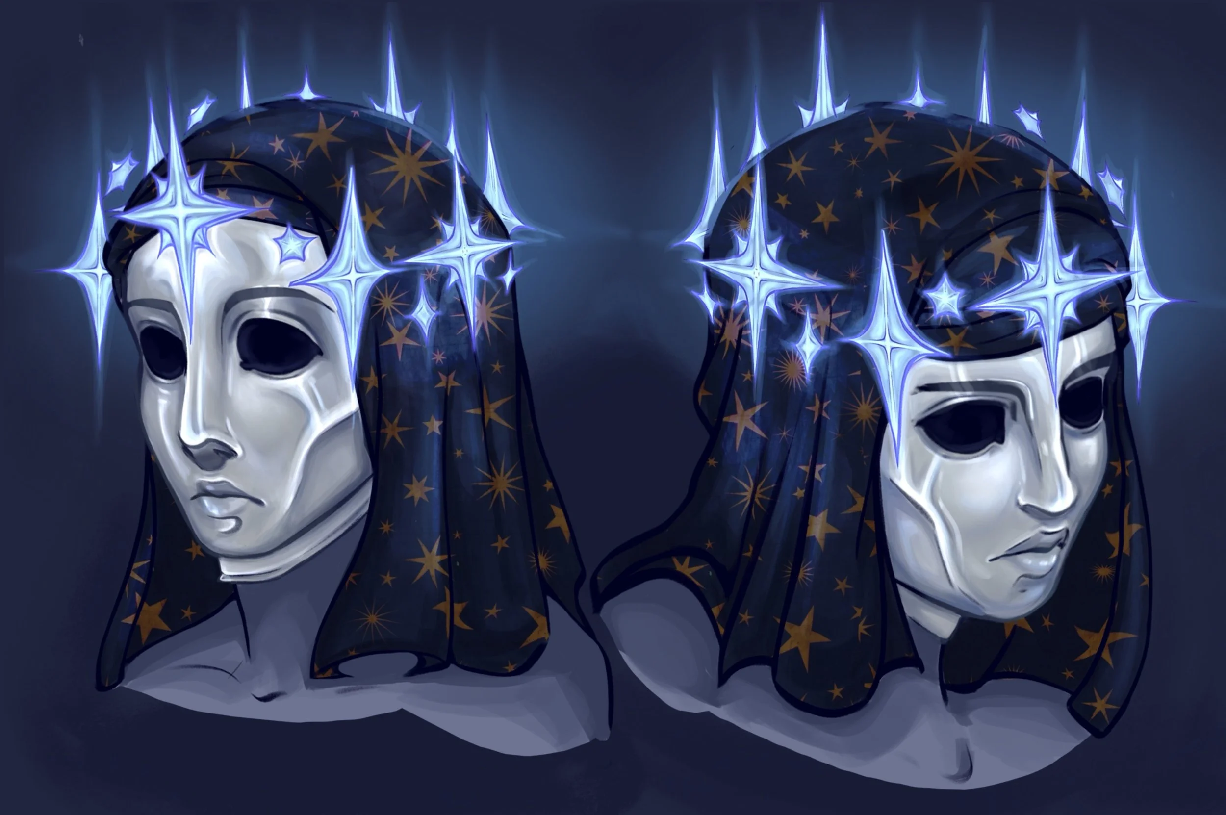 Helmet details for an armor design - Procreate 