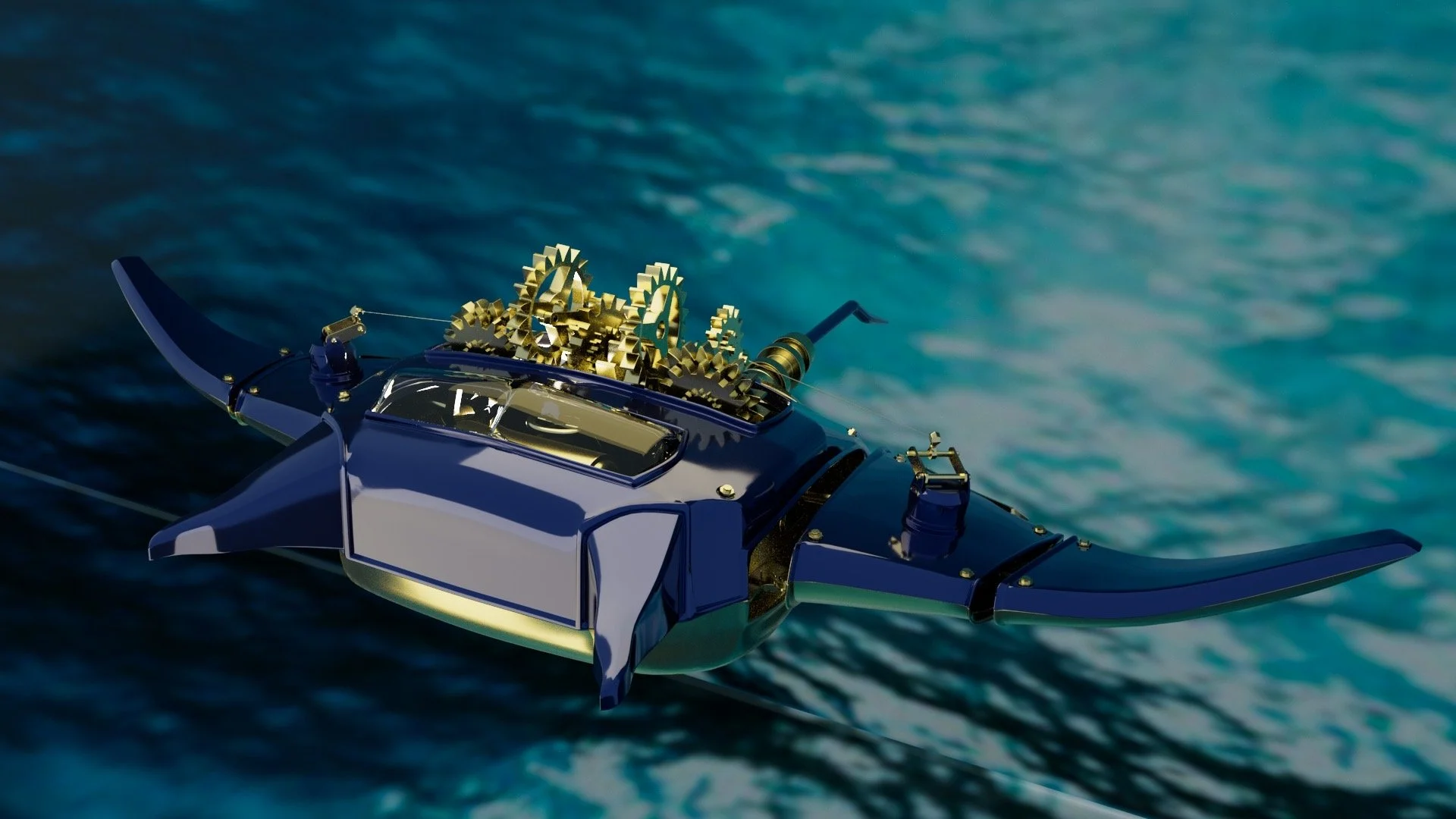Mechanical stingray - Maya 