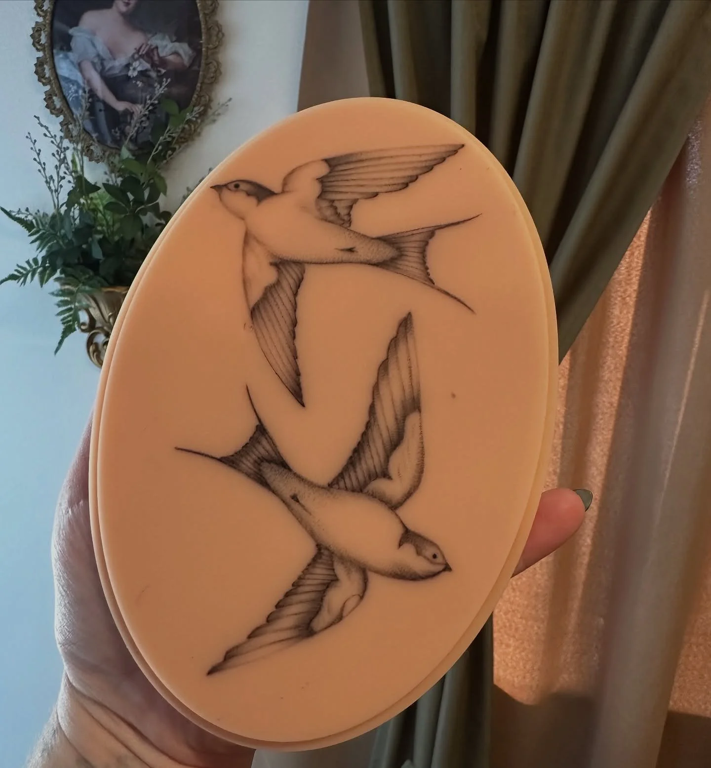 Maisen has been hard at work behind the scenes: trying new art mediums, practicing on fake skin, and learning more about art and tattoo history. We are so proud of her! @maisentattoo 💜