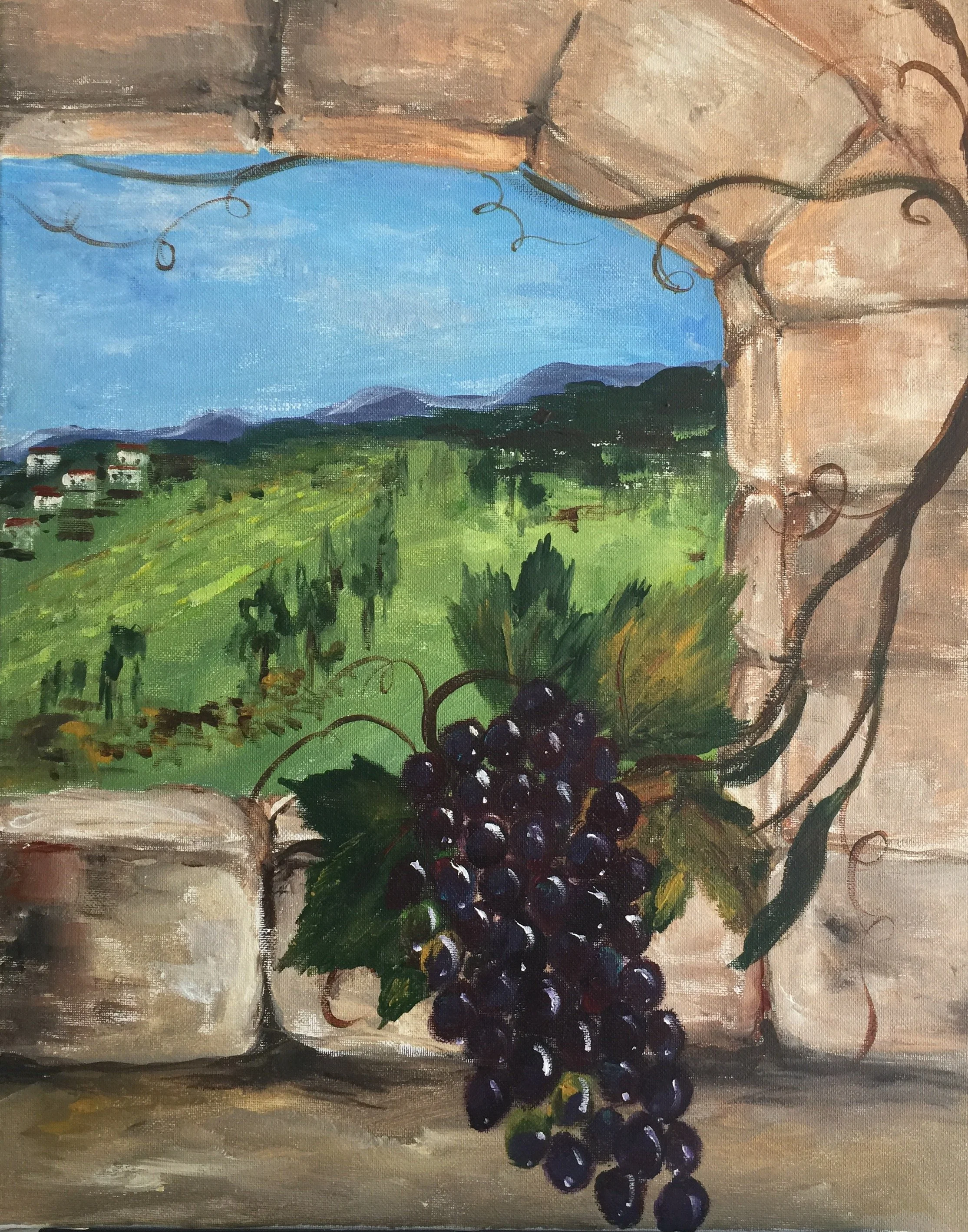 Paint &amp; Sip - VIVA ITALIA - a pinot vine in tuscany