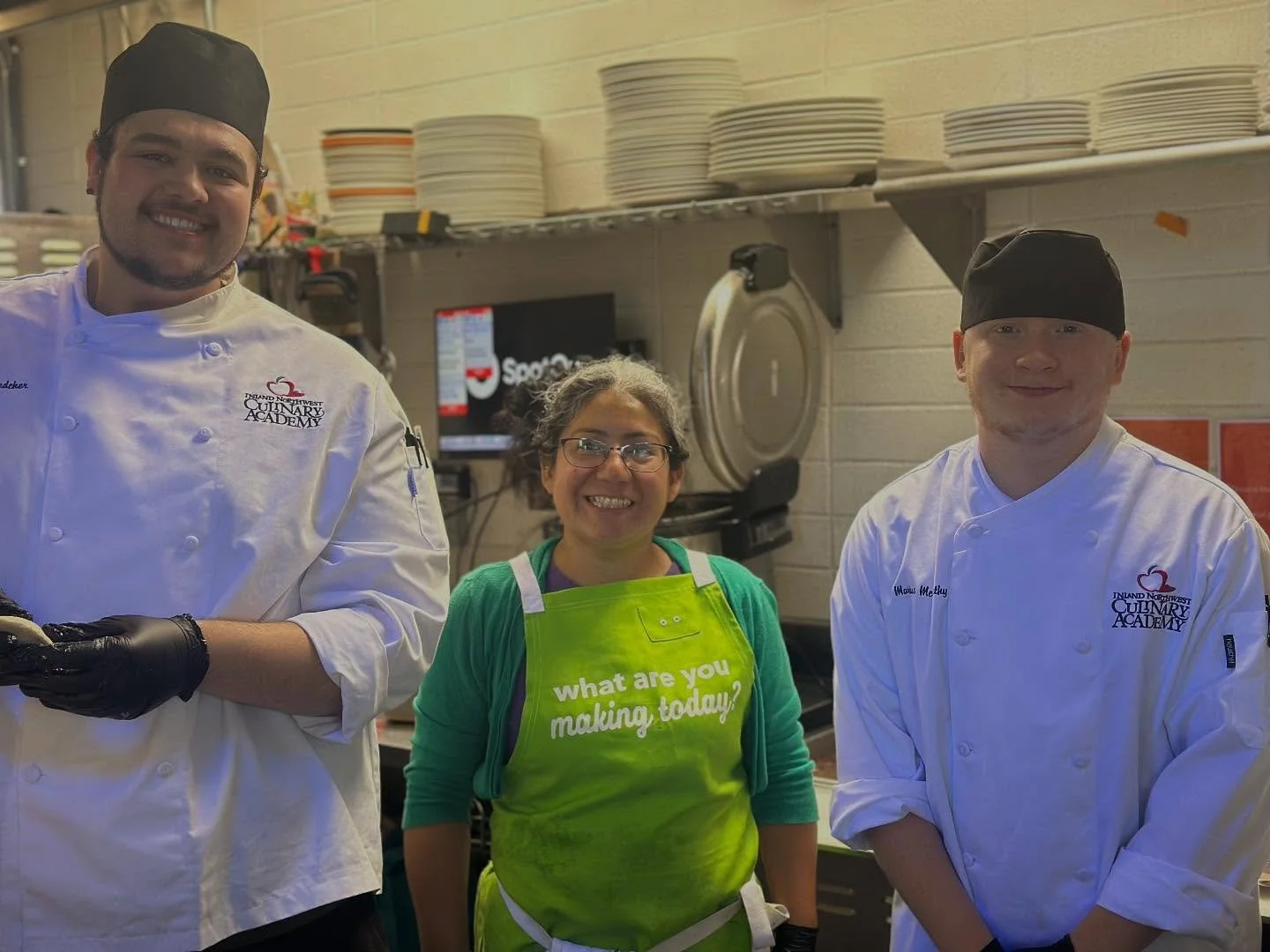 Our talented culinary students Blake and Marius are assisting Chef Elizabeth from El Salvador. Come grab your carne asada before it sells out!