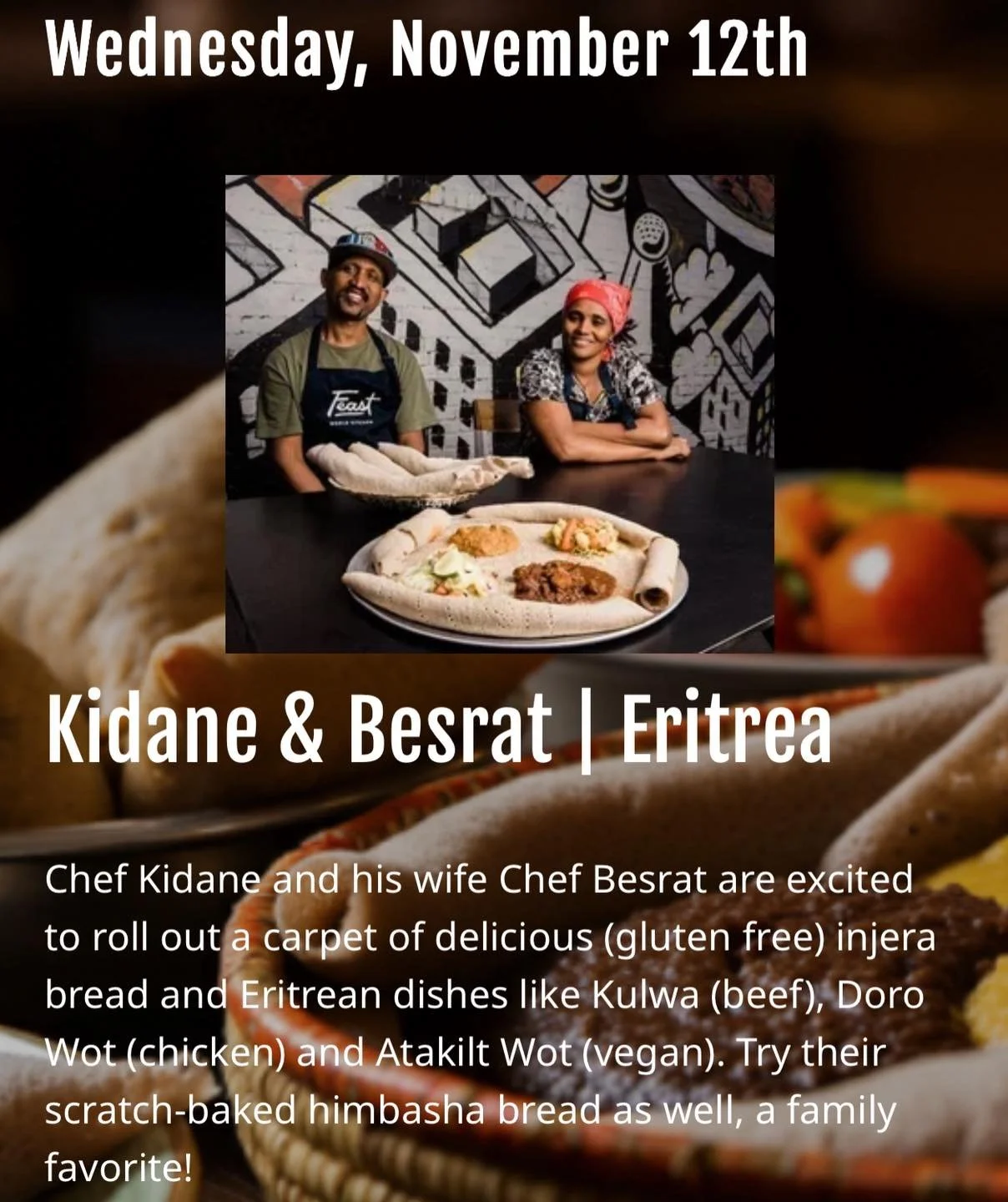 This week&rsquo;s menus are live! Don&rsquo;t miss a chance to support these hard-working families and have a delicious meal at the same time :-), click into their menus at feastworldkitchen.org!