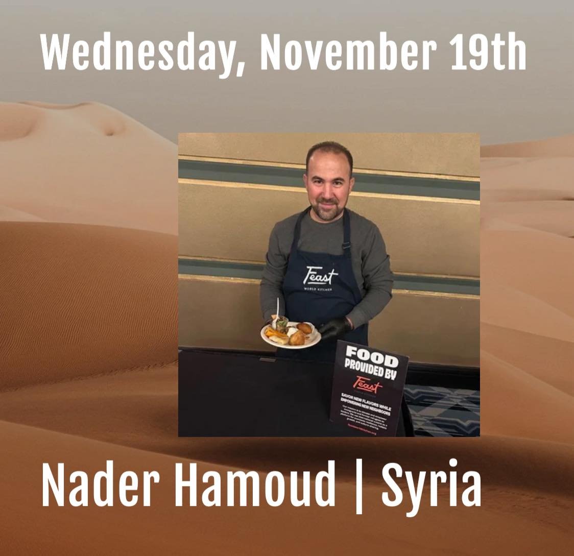 Don&rsquo;t miss another great week of chefs at Feast World Kitchen! Check out who is cooking! Click into their menus at FeastWorldKitchen.org!