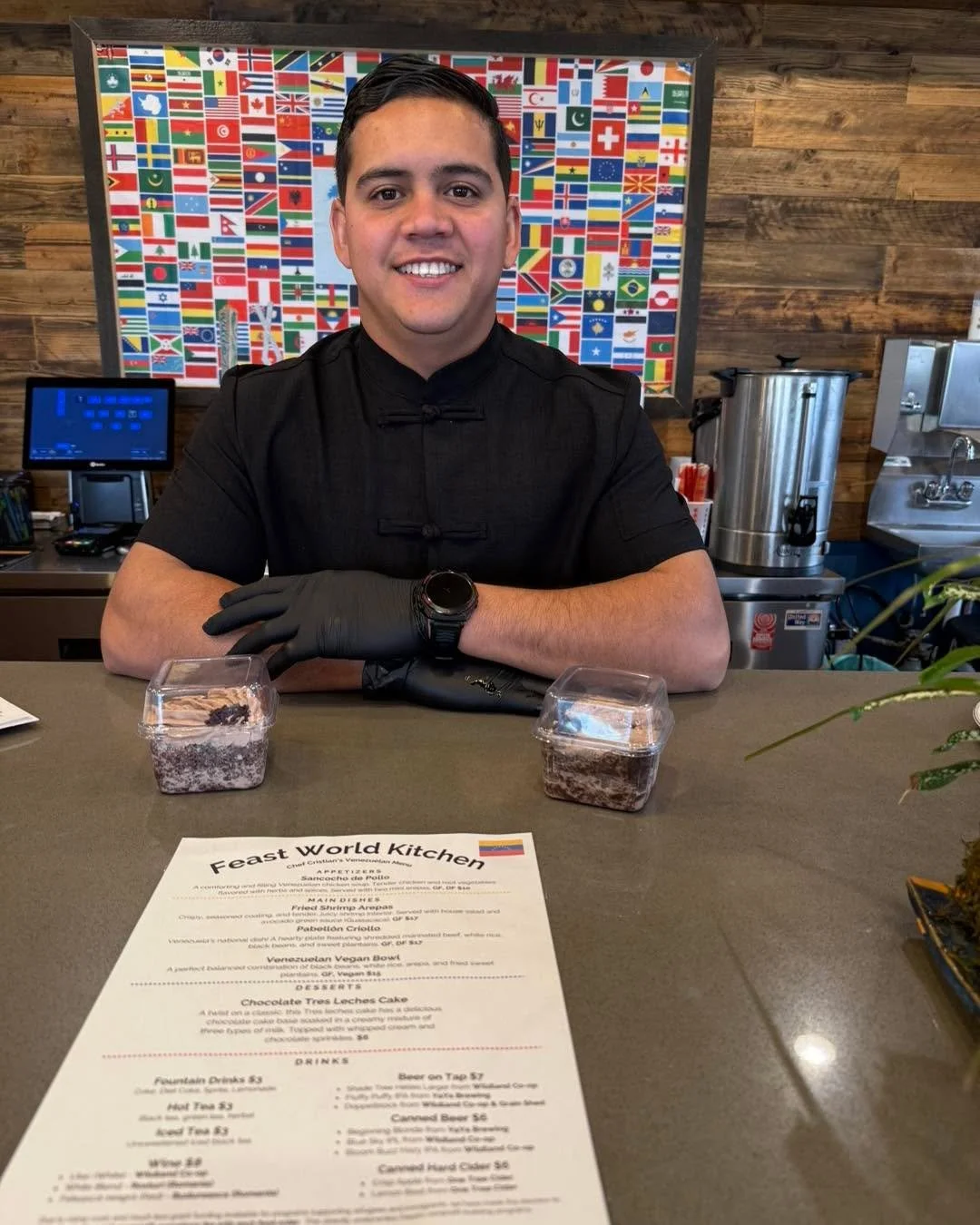 Savory Sunday dinners by Chef Cristian from Venezuela! 4 PM to 8 PM. Just stop by or pre-order at feastworldkitchen.org. :-)