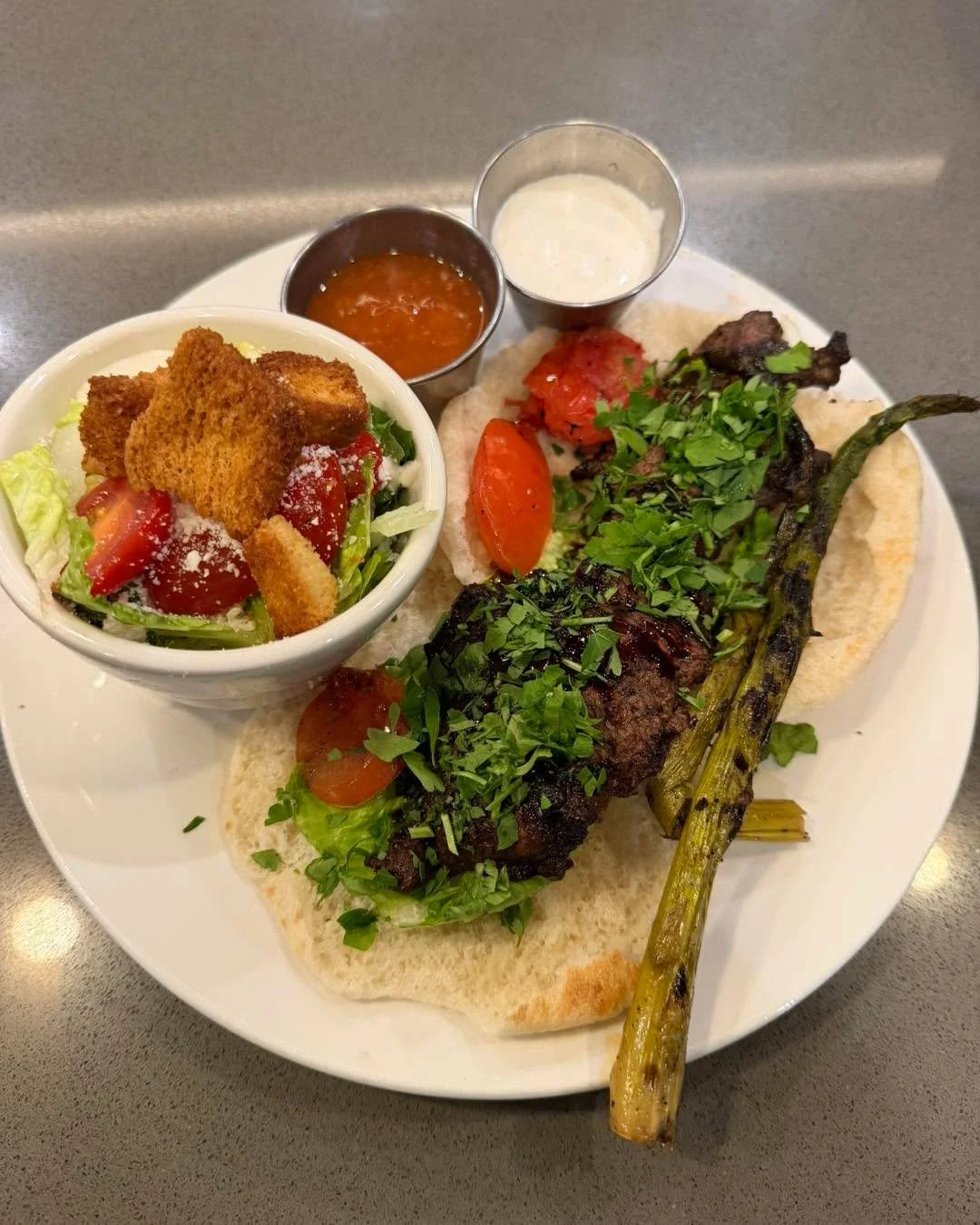 Delicious grilled Syrian lamb and more, until 8pm Saturday!