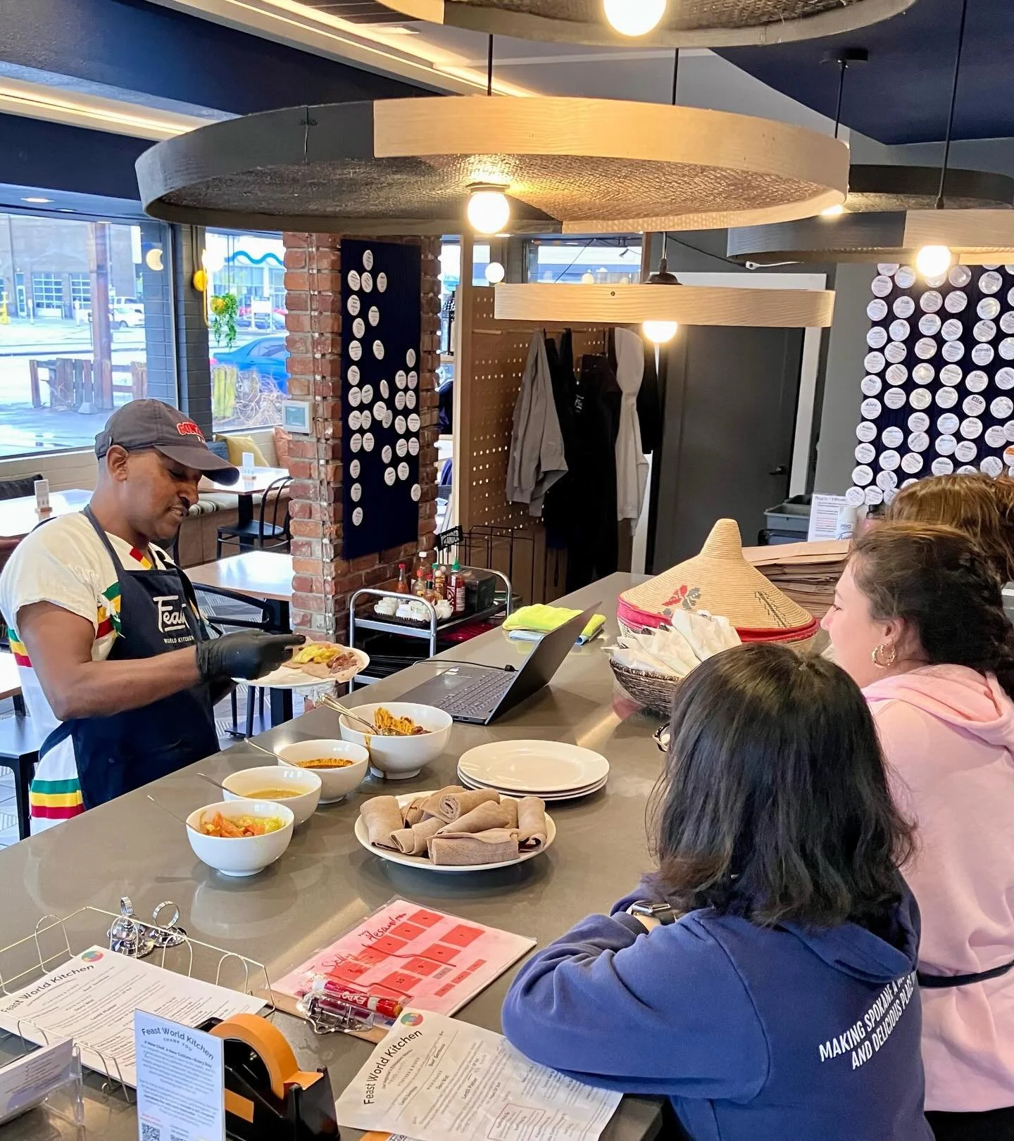 Negussie put us on to the authentic Ethiopian dining experience 🇪🇹🔥 We&rsquo;re happy, full, and already thinking about the next round&mdash;come get your meal before 8pm!