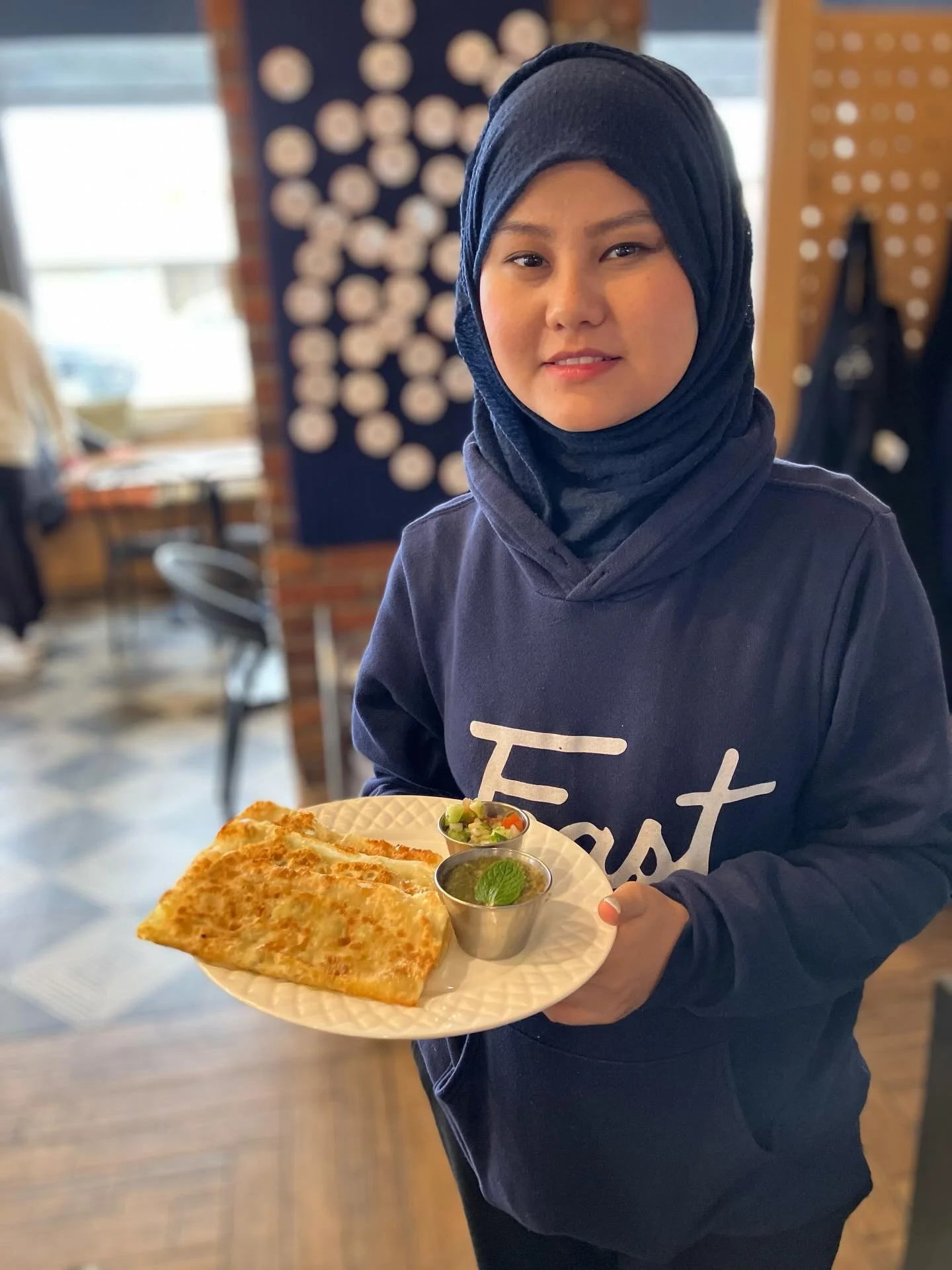 Friday at Feast World Kitchen! Nafisa is serving some delicious Afghan flavor. Lunch is on until 2 and dinner 4-8 tonight!