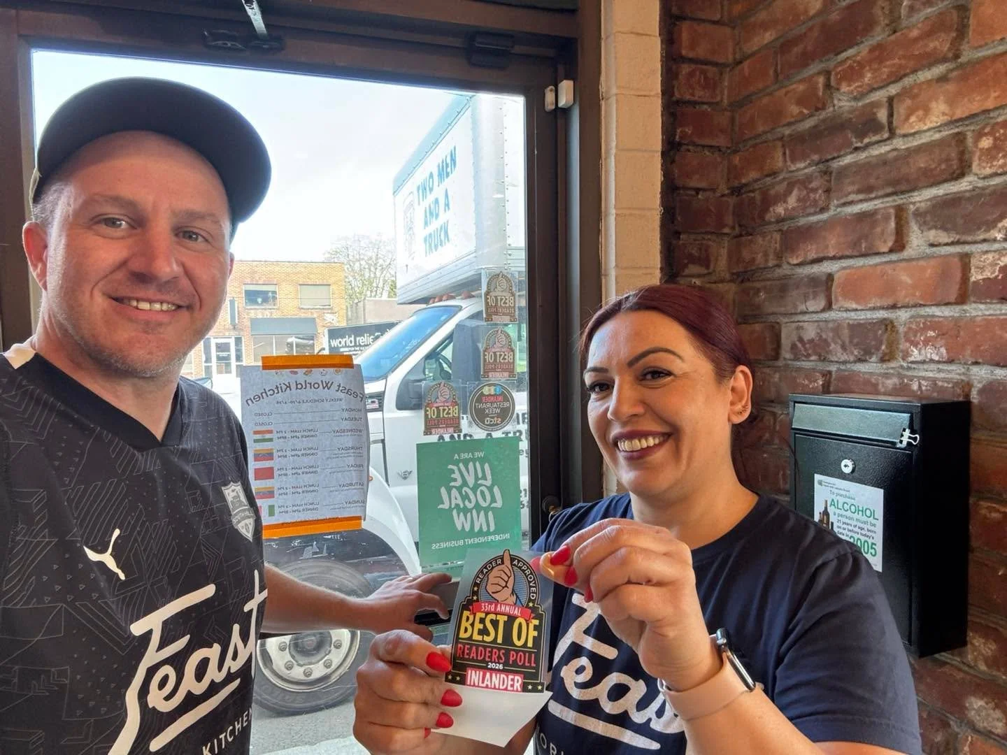 Every year, we&rsquo;re proud to hang a &ldquo;Best Of&rdquo; sticker on the door, and we&rsquo;re thankful for voters who love Feast and the experiences they have with us! This year, the category was &ldquo;Best Takeout&rdquo; but we&rsquo;ve also w