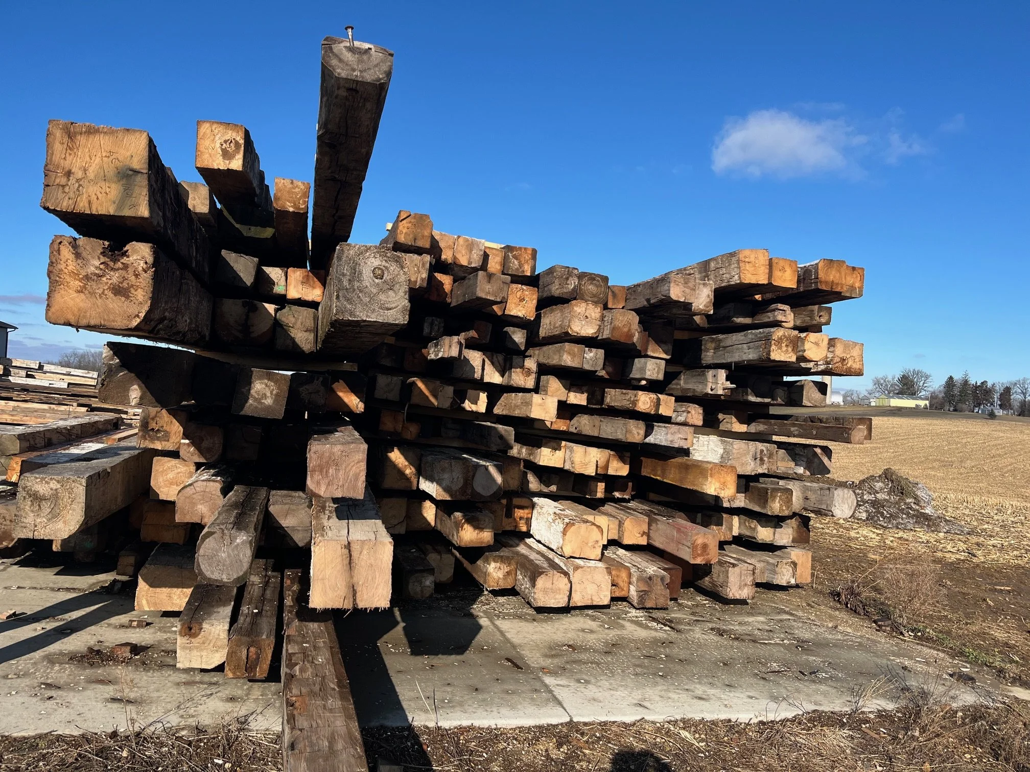 hand hewn beams