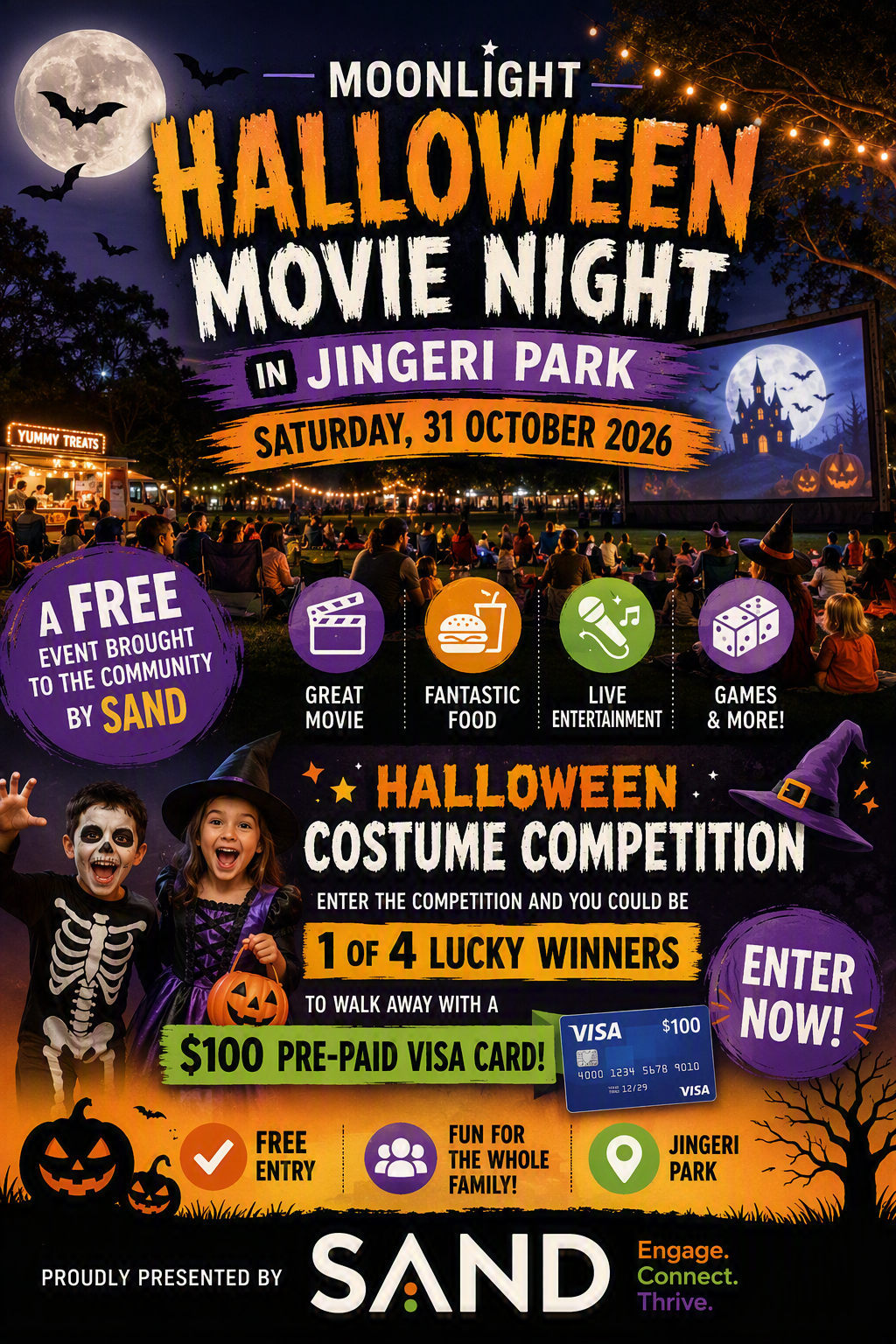 Moonlight “Halloween” Movie Night Comes to Jingeri Park!