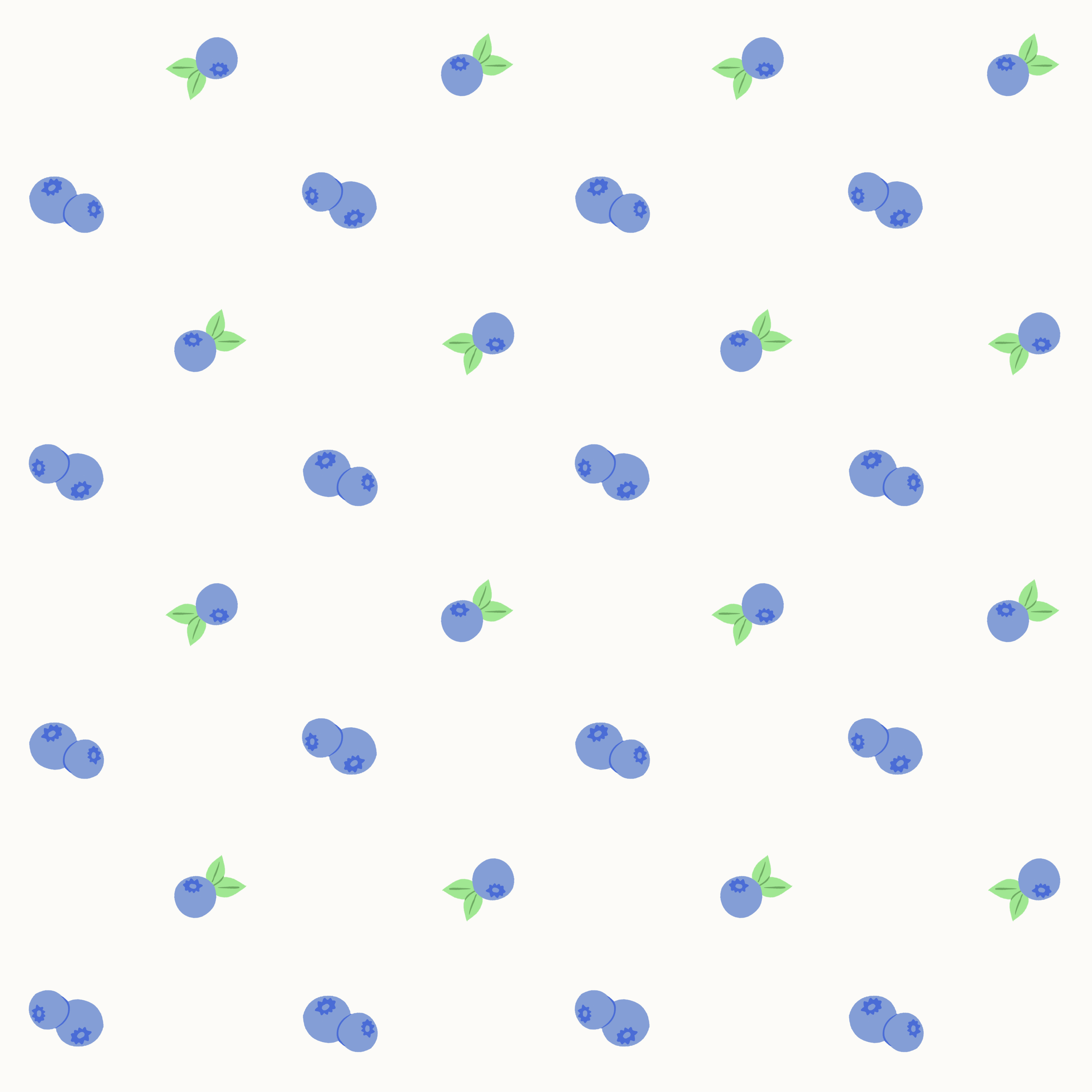 Mini Blueberries on white