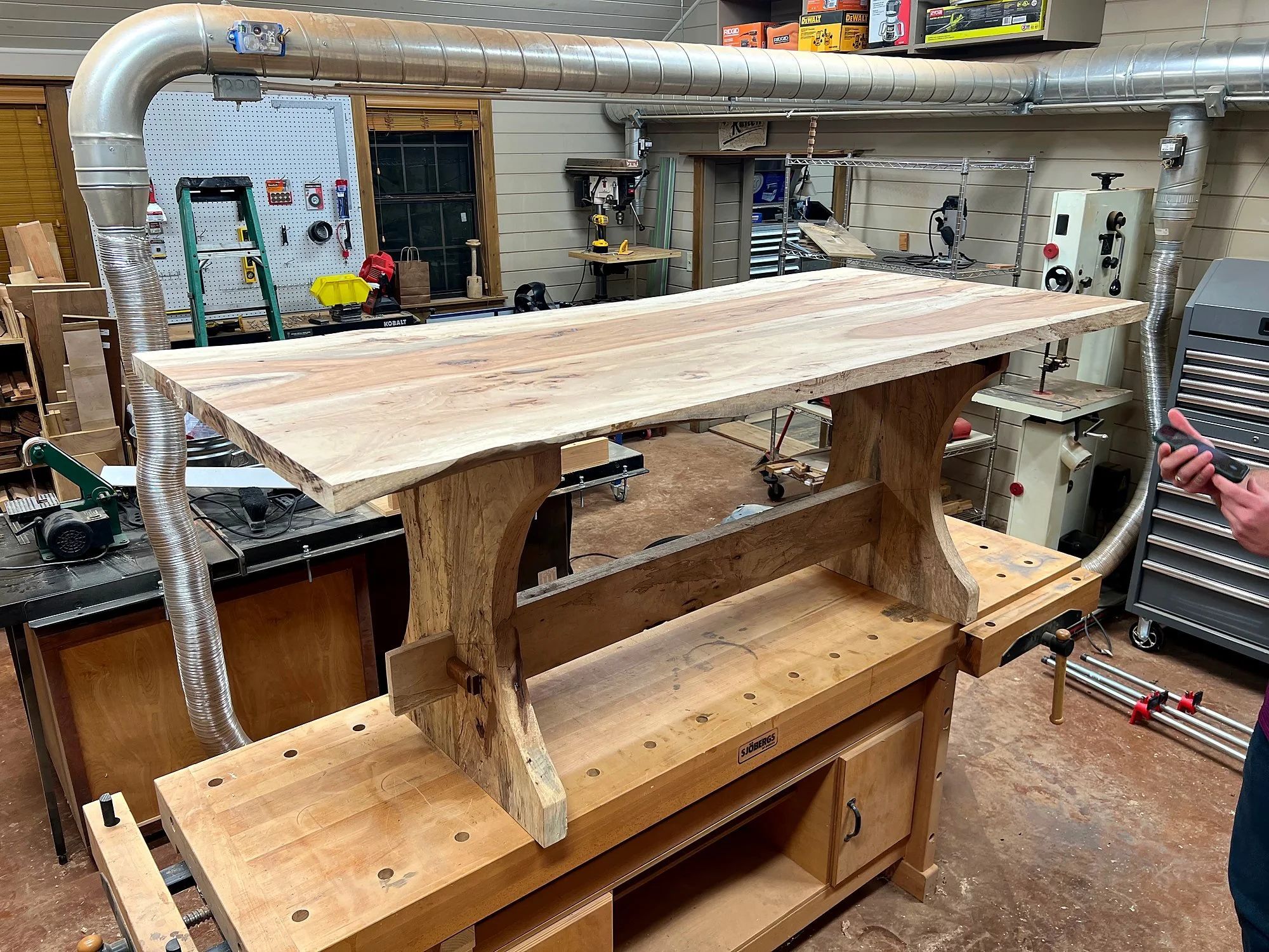 Live-edge bench