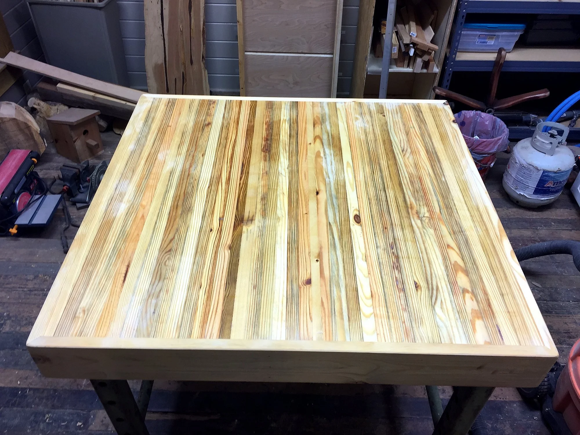Butcher-block table top