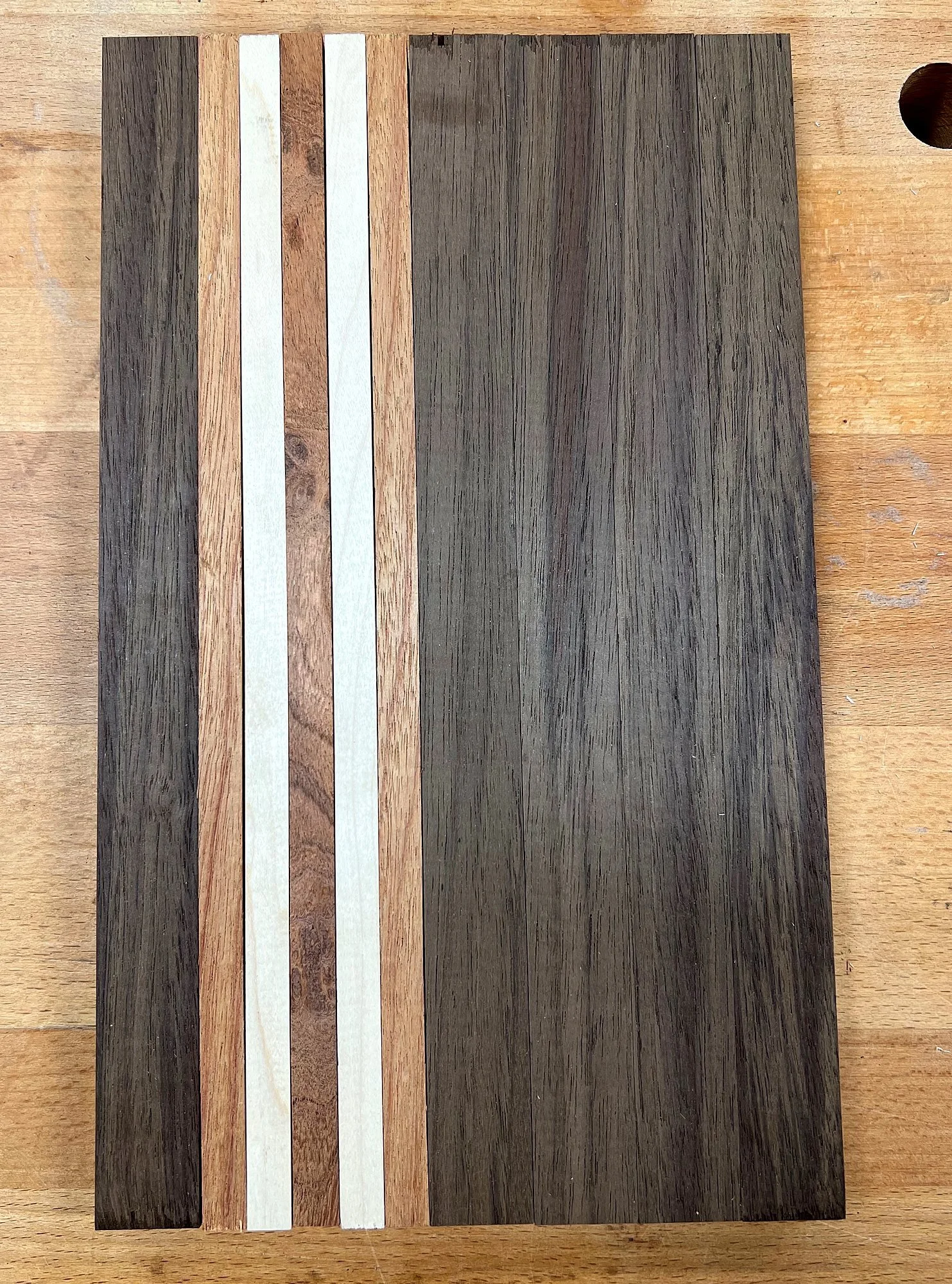 Striped cutting board