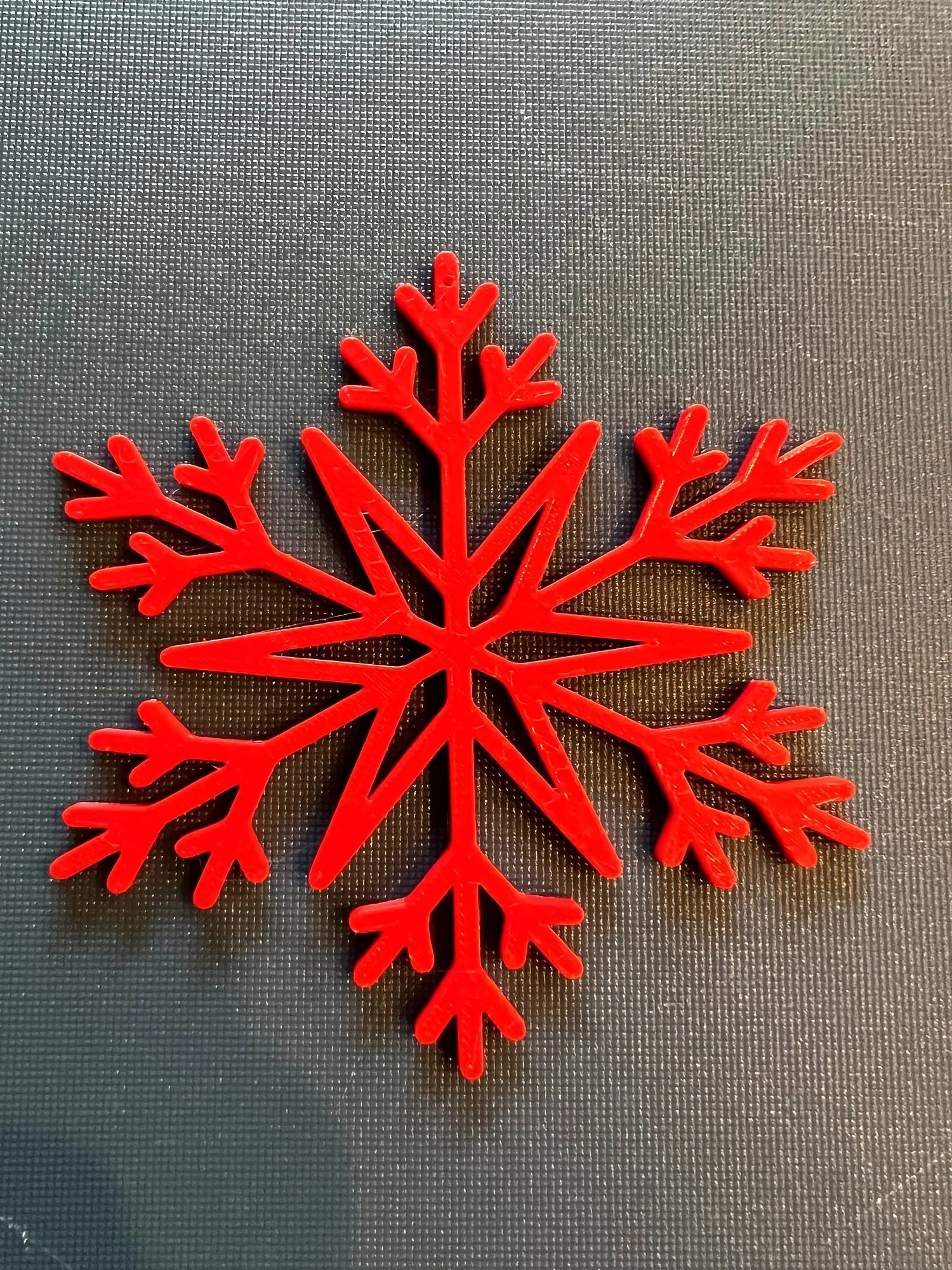 3D-printed snowflake ornament