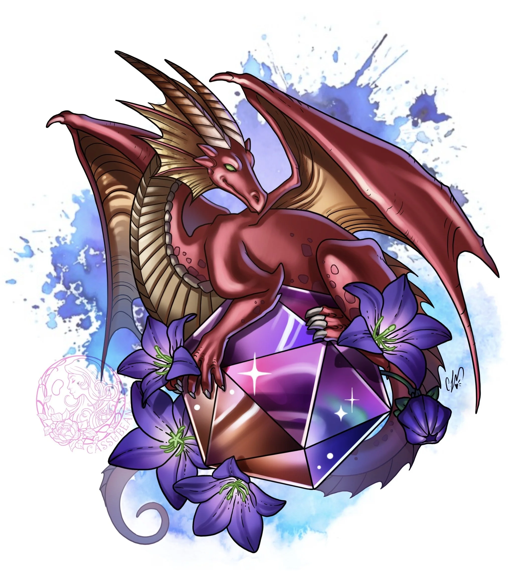 D20 Dragon flash