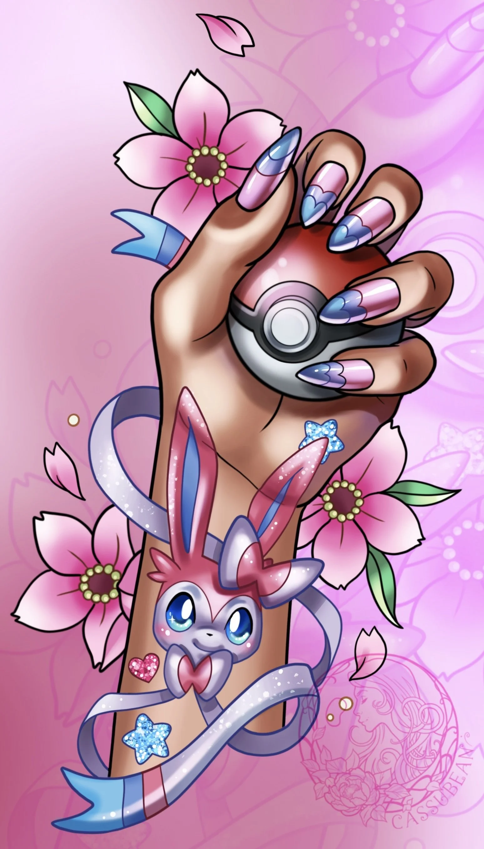 Slyveon tattoo flash