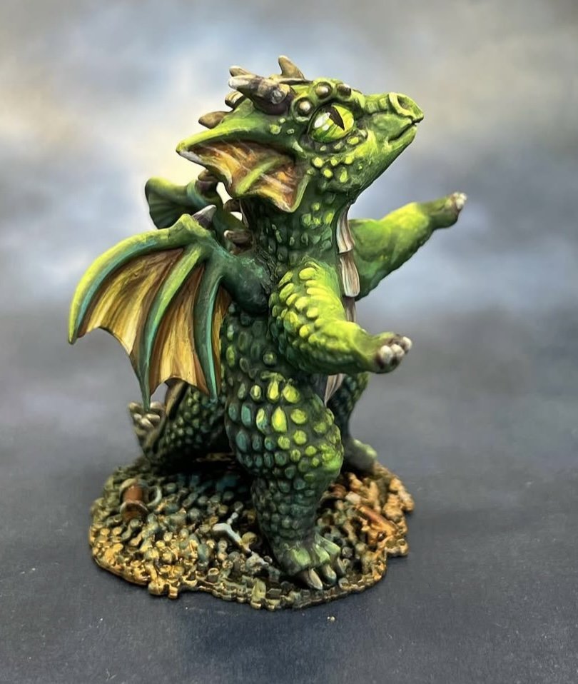 Reaper Miniatures Rocky the Dragon brush-holder