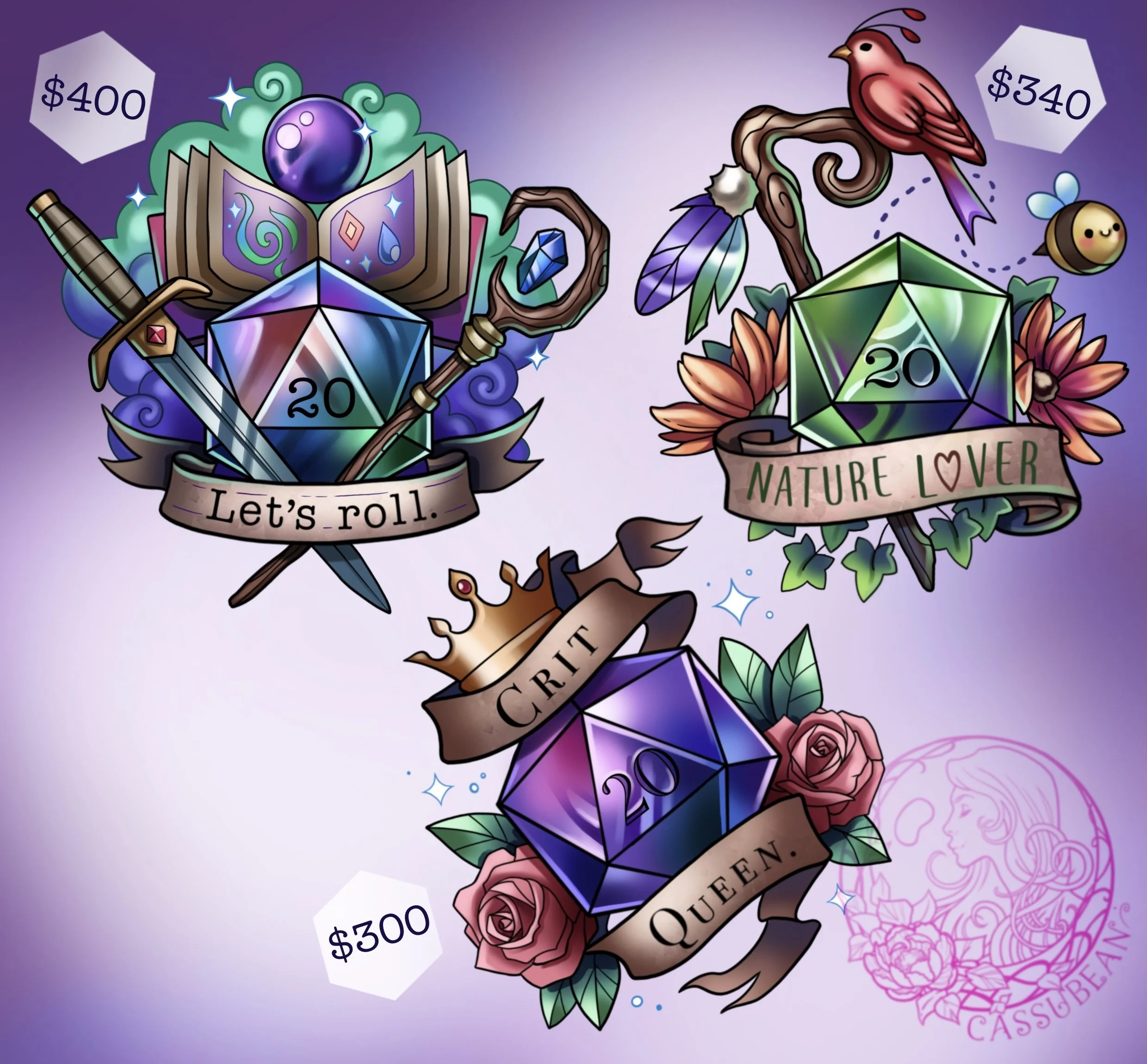 D20 tattoo flash