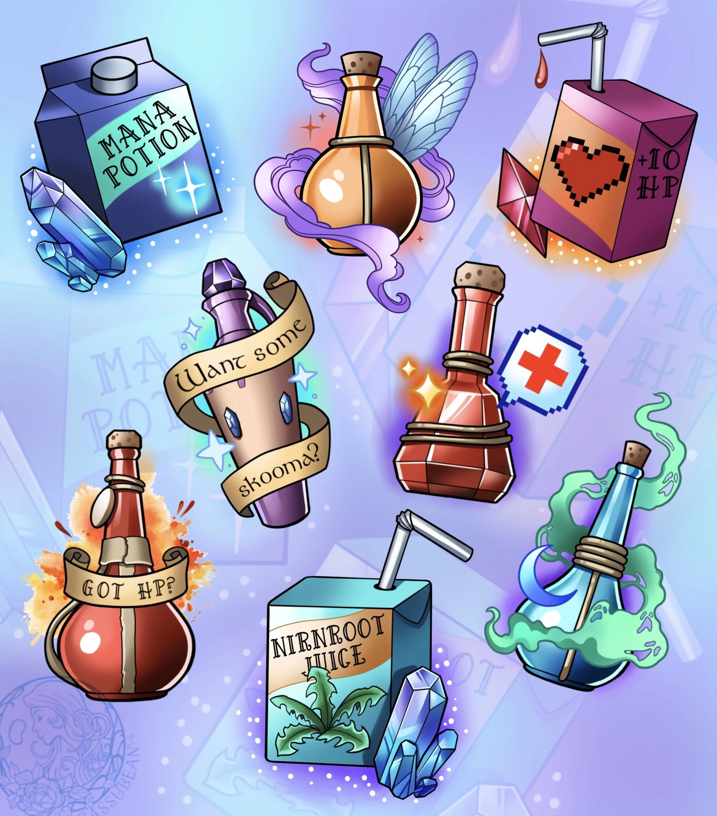 Skyrim potion bottle flash