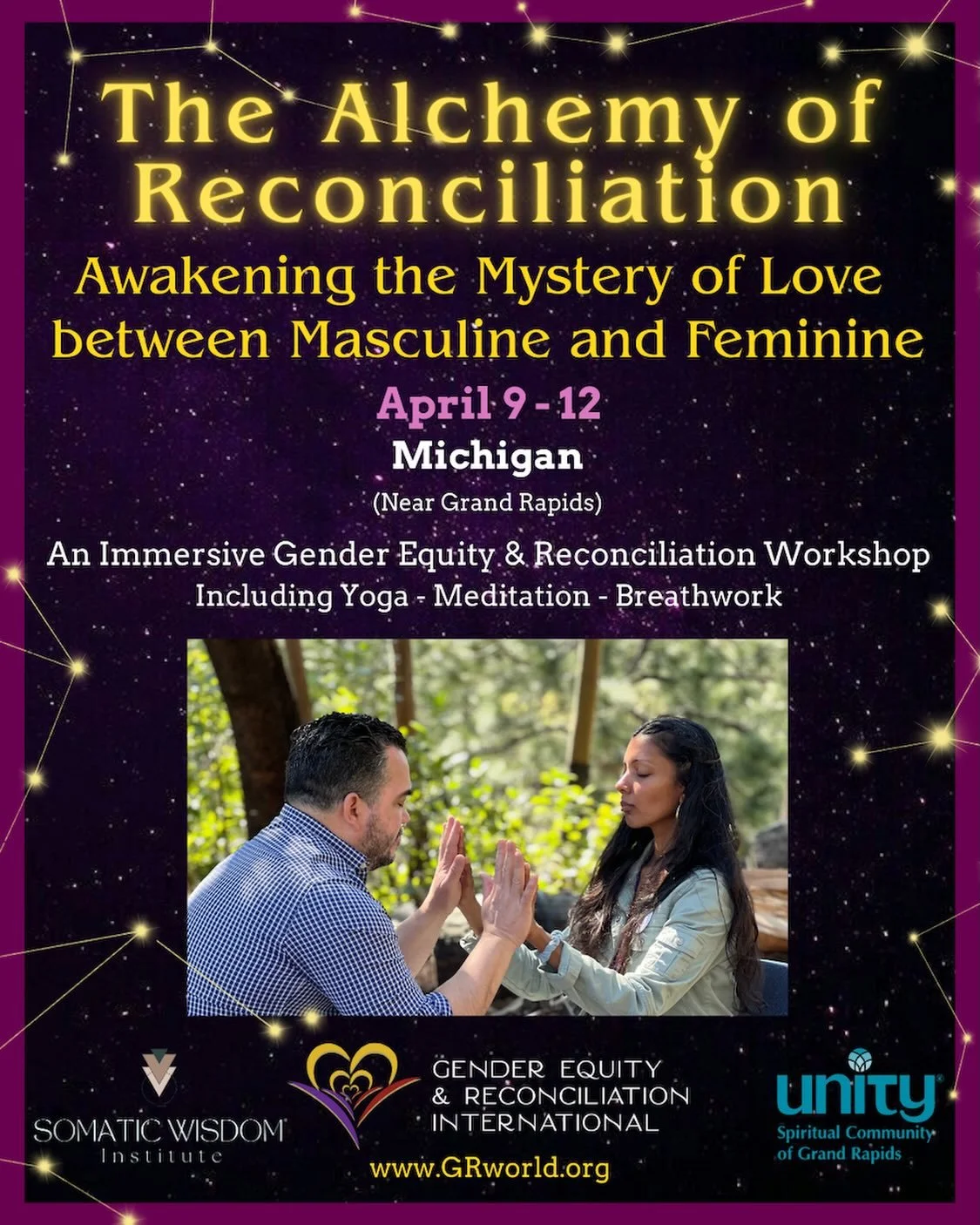 ✨gender equity retreat✨

The Alchemy of Reconciliation: Awakening to the Mystery of Love between Masculine and Feminine

How can we begin to remember the real secrets of love between feminine and masculine, in a world so lost in the story of discord 