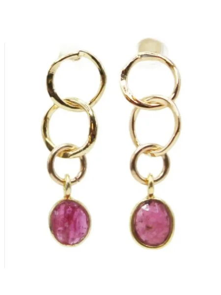 Halo Tourmaline Whirl Earrings