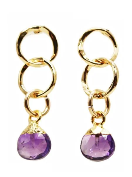 Halo Lavender Whirl Earrings