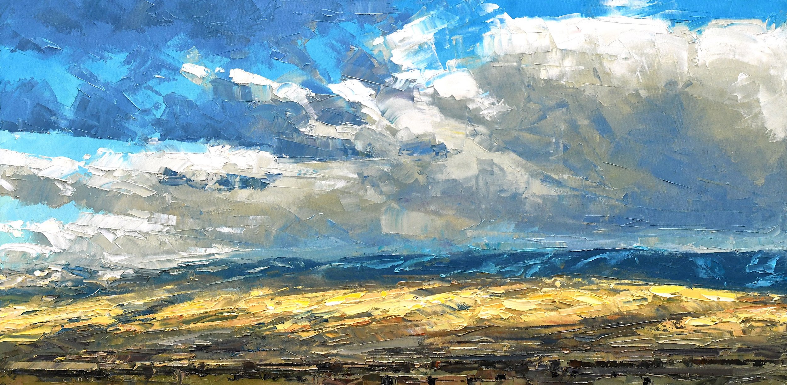 Bright Blue and Light 24x48 $5,700