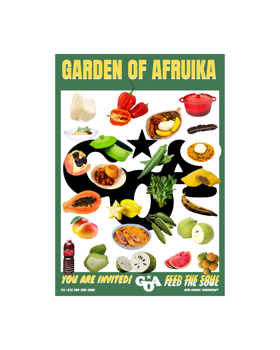 Afruika Food Poster - Green