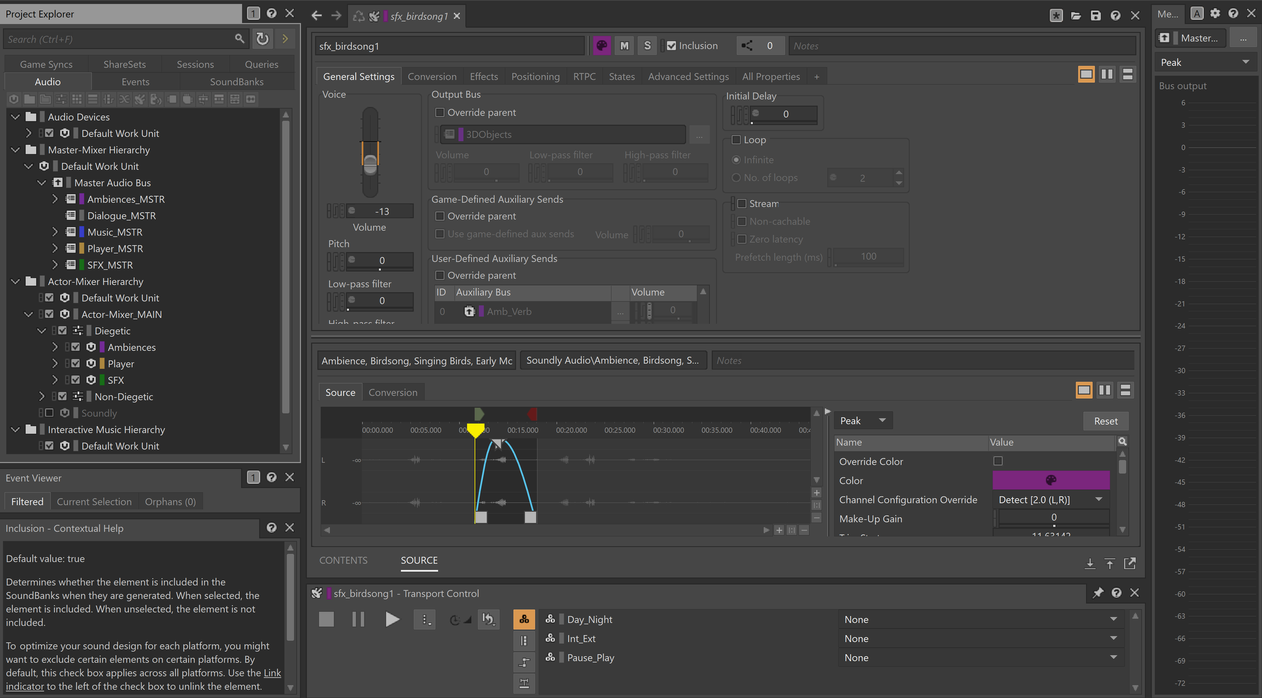 Overview of a Wwise Project.
