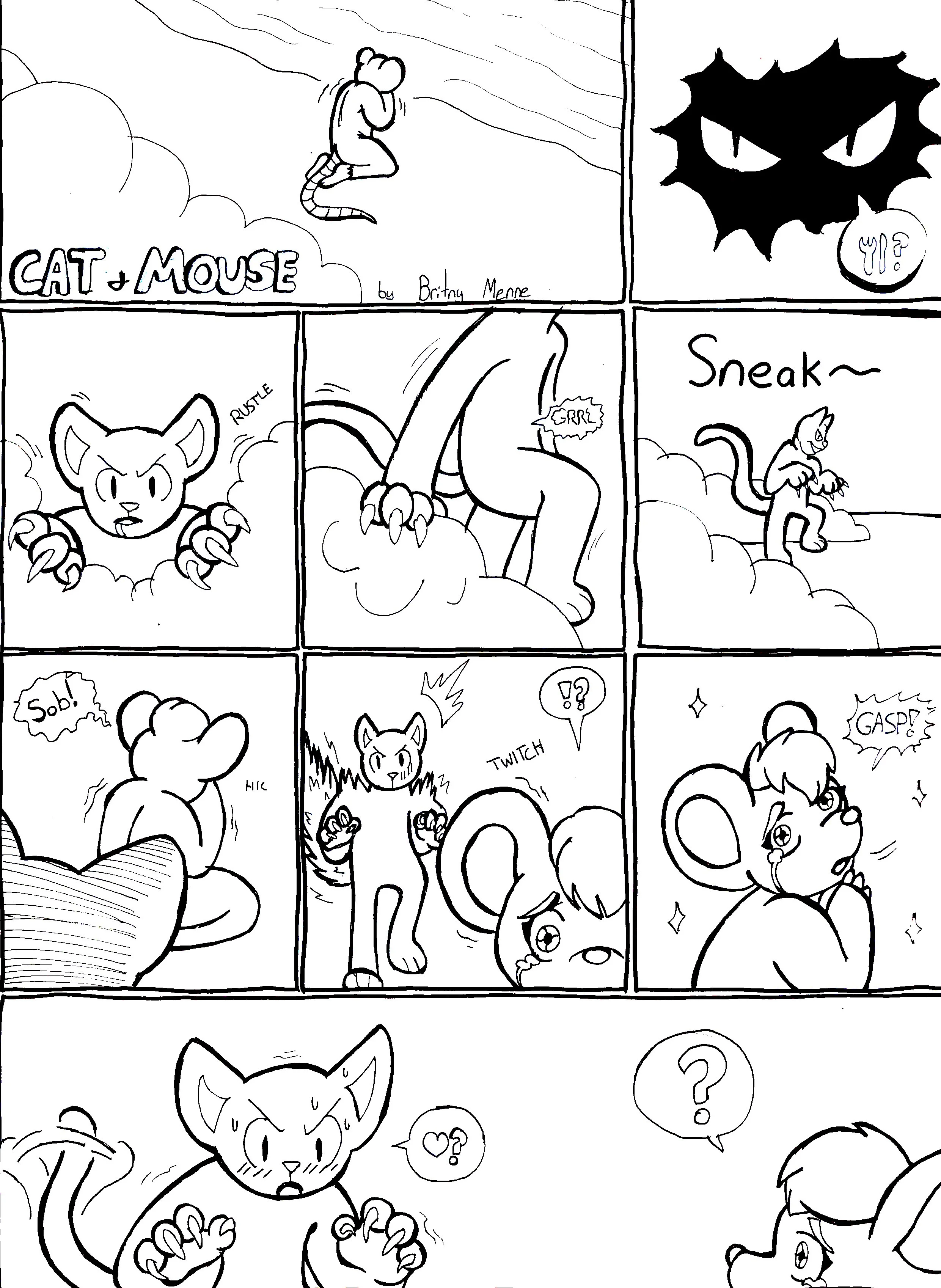 A one page comic featuring Jade the Cat and Daisy the Mouse