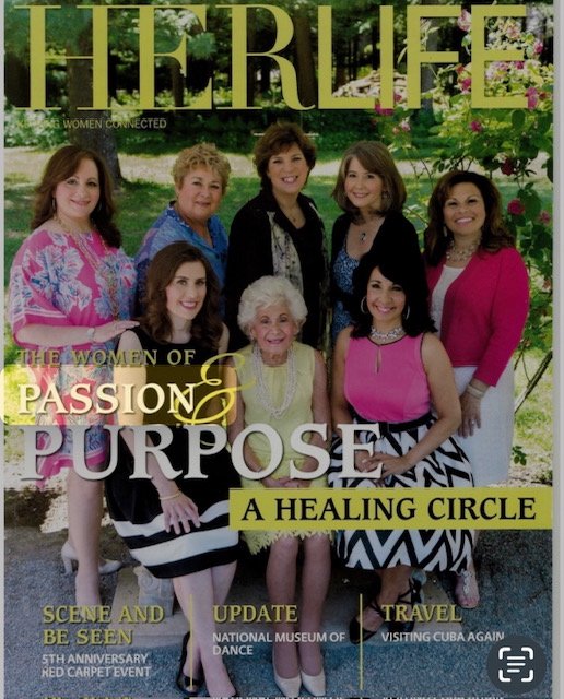 Passion, Purpose & Legacy healing impact circle, HerLife Magazine cover story & article, 2014.