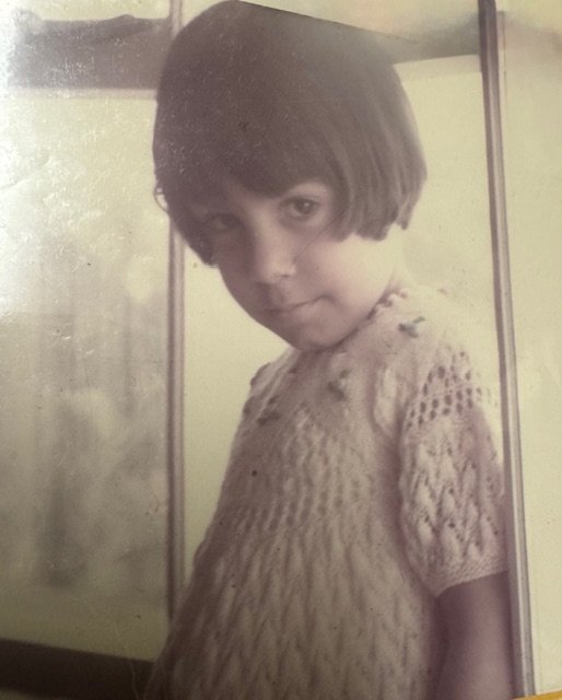 Alissa, Wendell Avenue, Schenectady, NY, ~1966, leading my first impact circle to get candy!