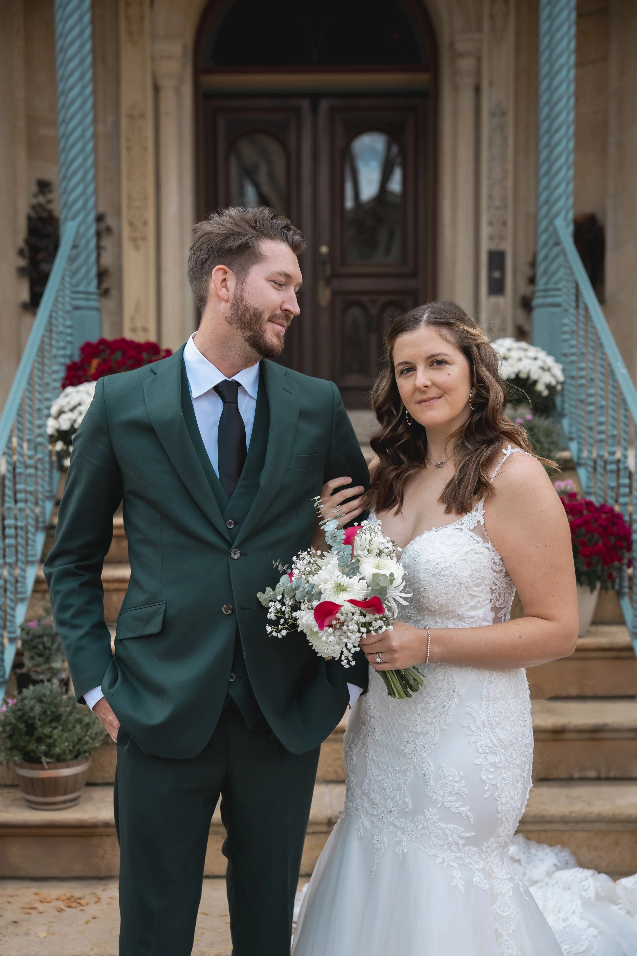 Bride and groom wedding portraits