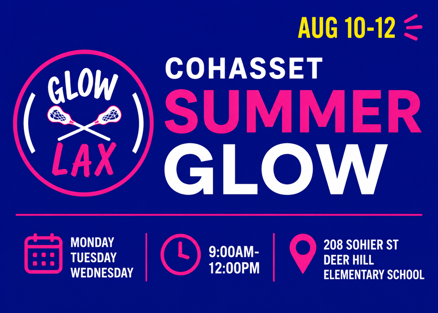 Cohasset Summer GLOW Morning Clinics (Aug 10-12)