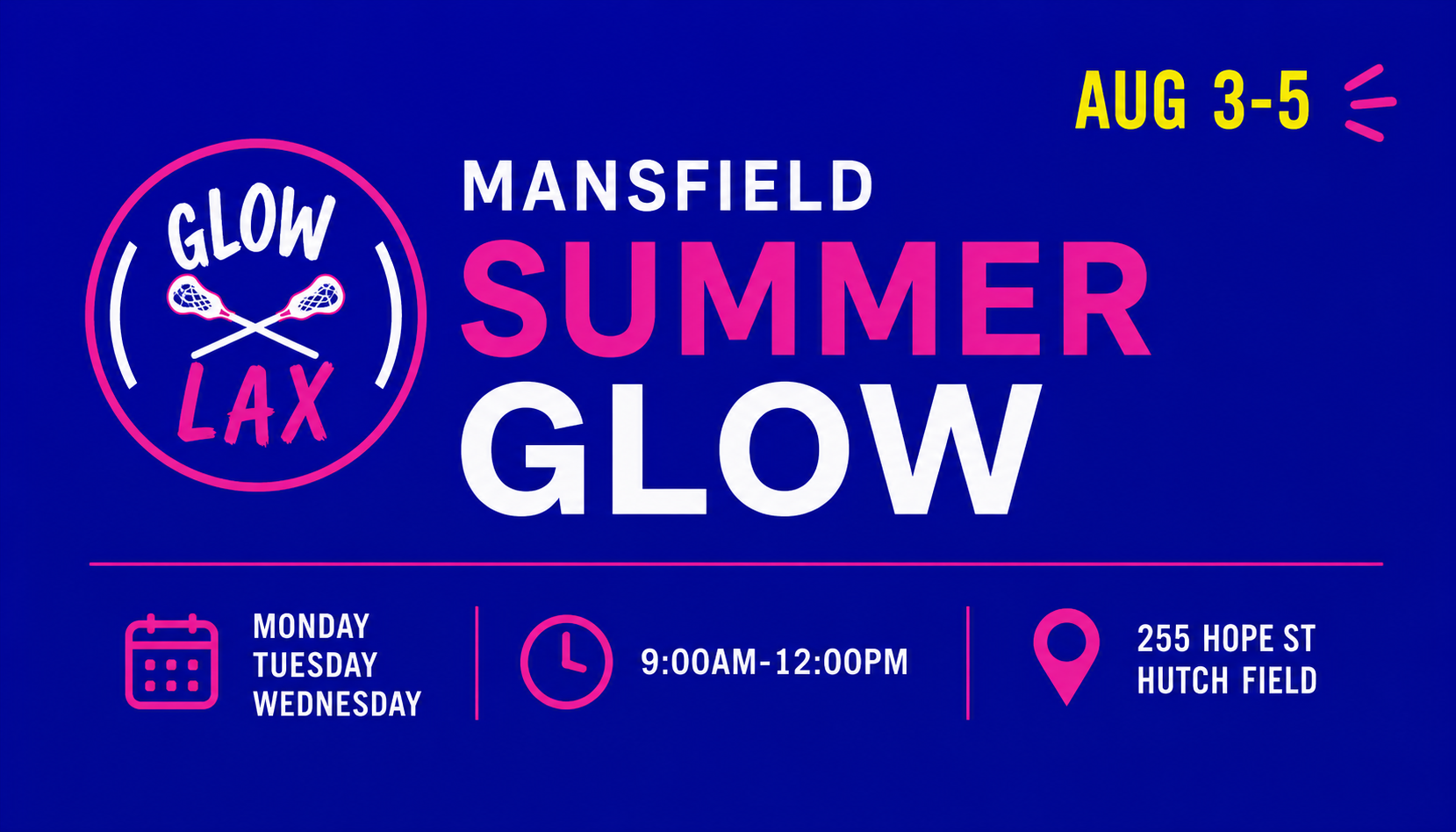 Mansfield Summer GLOW Morning Clinics (Aug 3-5)