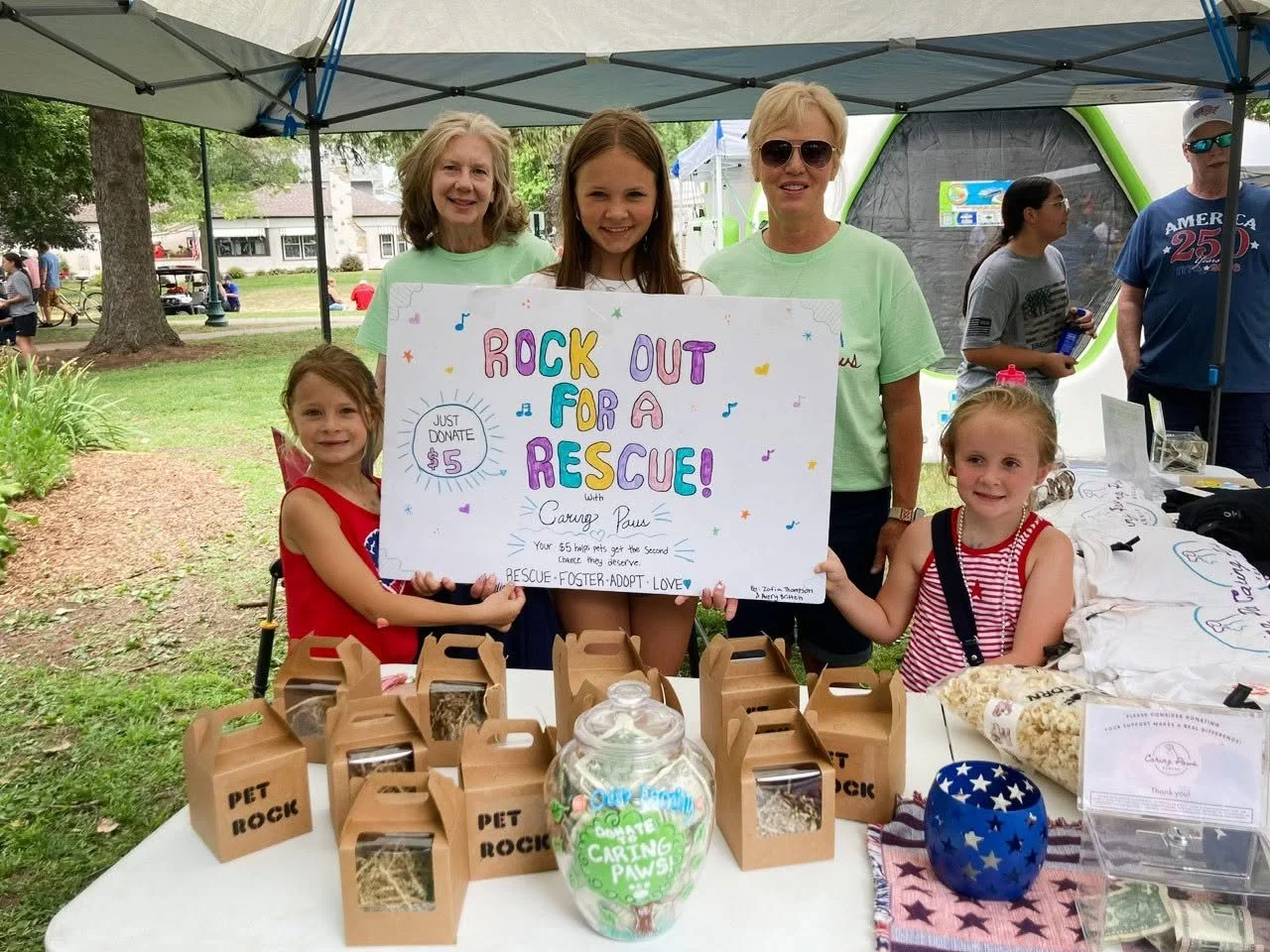 Community girls raise funds for CPR at the 4th of July!