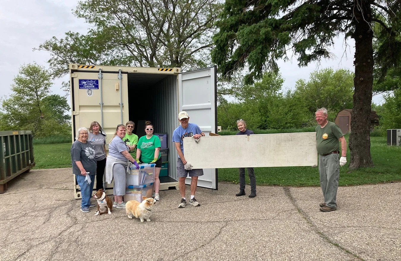 Caring Paws members cleaning out the building prior to renovations!