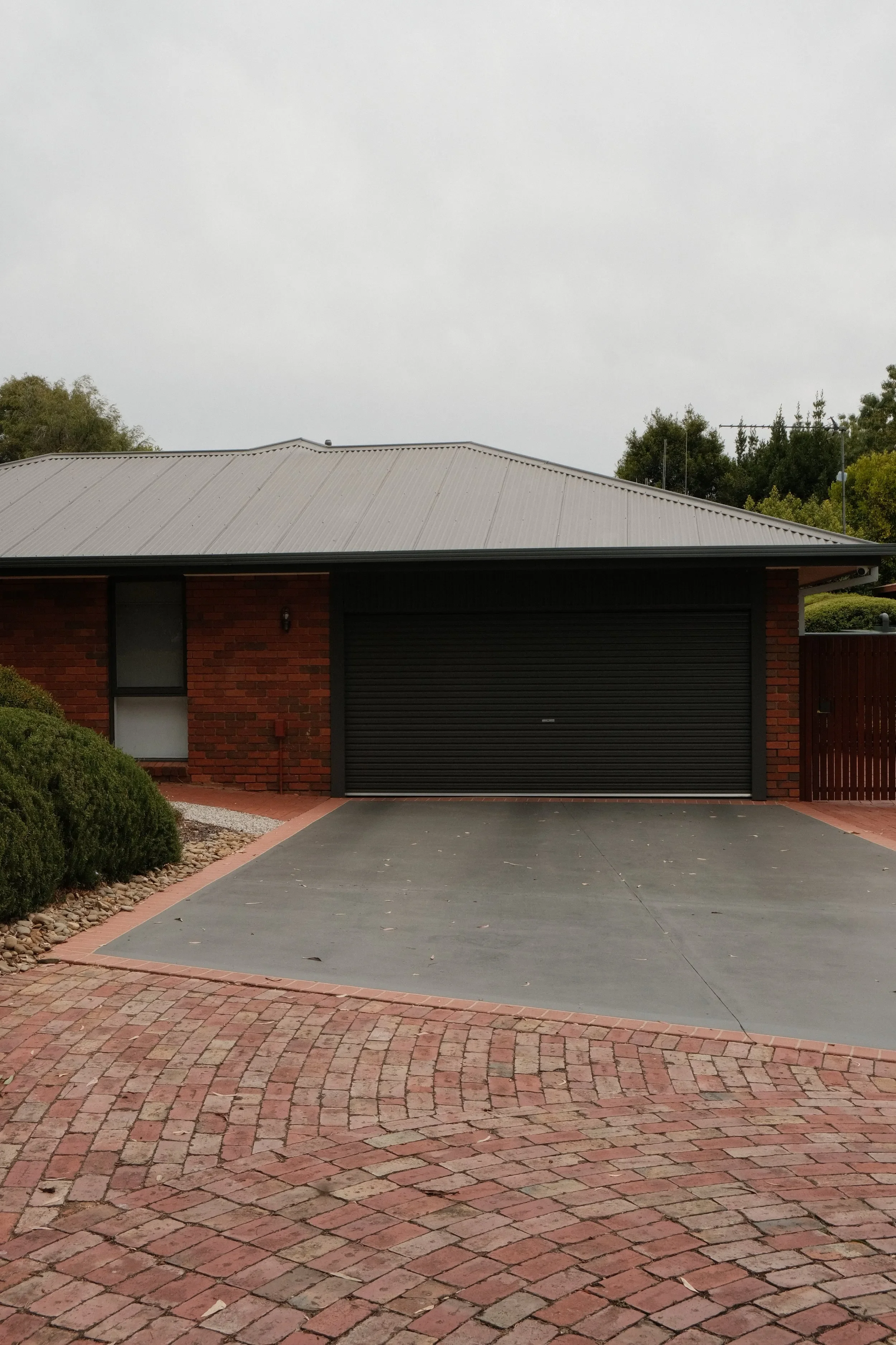 Grey roller garage door