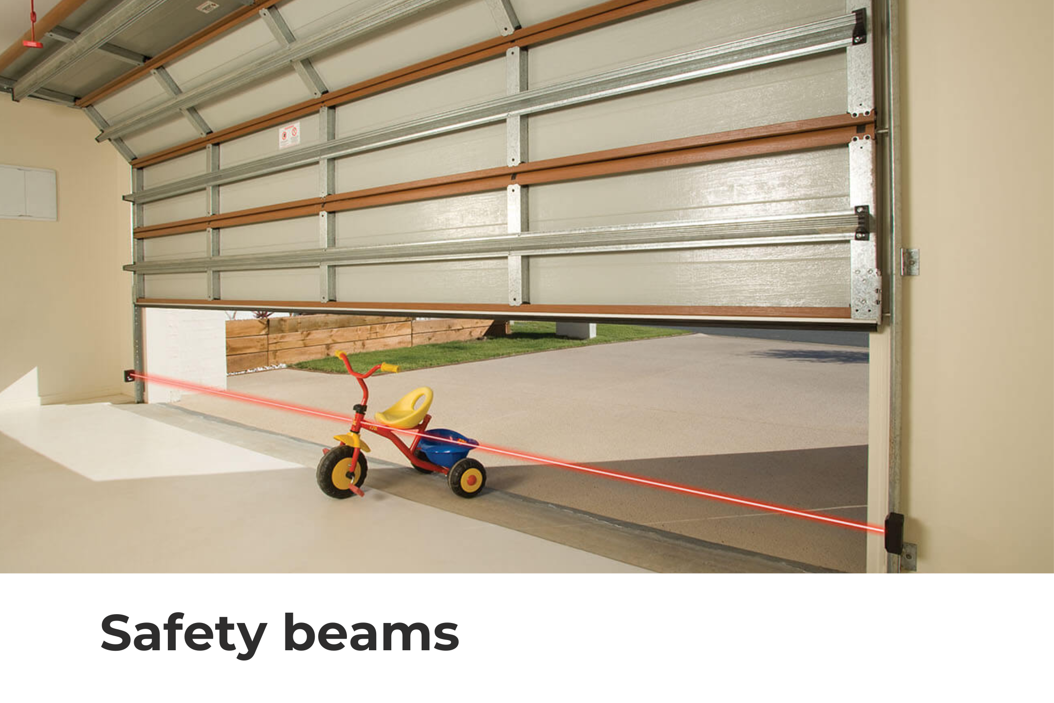 You can make your garage doors more secure by installing our premium safety beams. This product is vital for protecting your children and valuables from a door suddenly slamming shut.