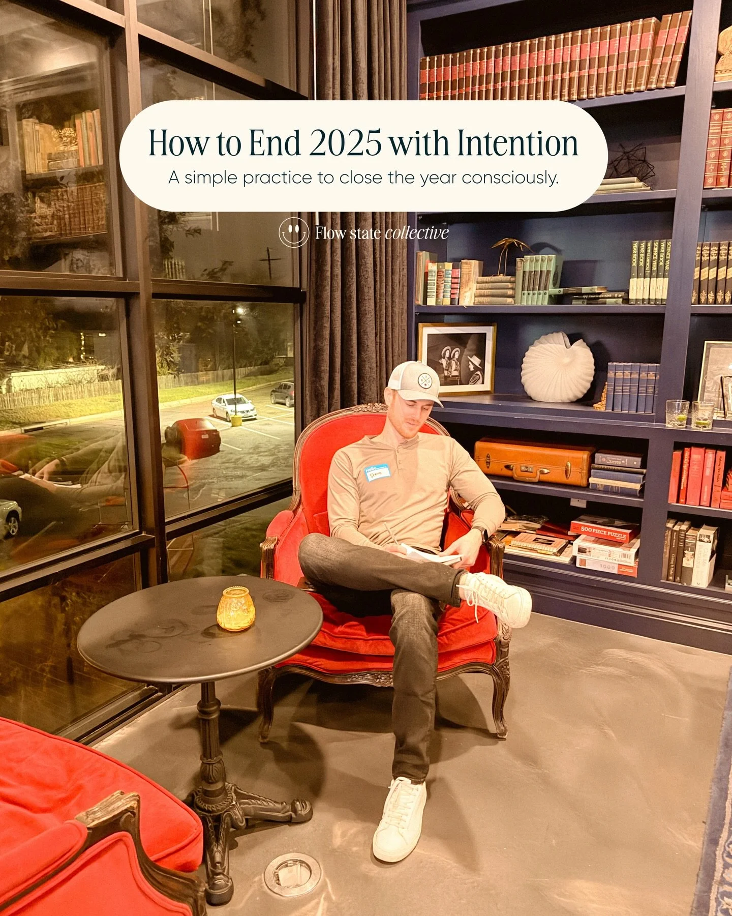 You don&rsquo;t need a big plan to end the year with intention.
You just need space, presence, and reflection.

This is the process we used at Flow State to consciously close 2025 and step into the year ahead grounded and clear.

Save this, come back