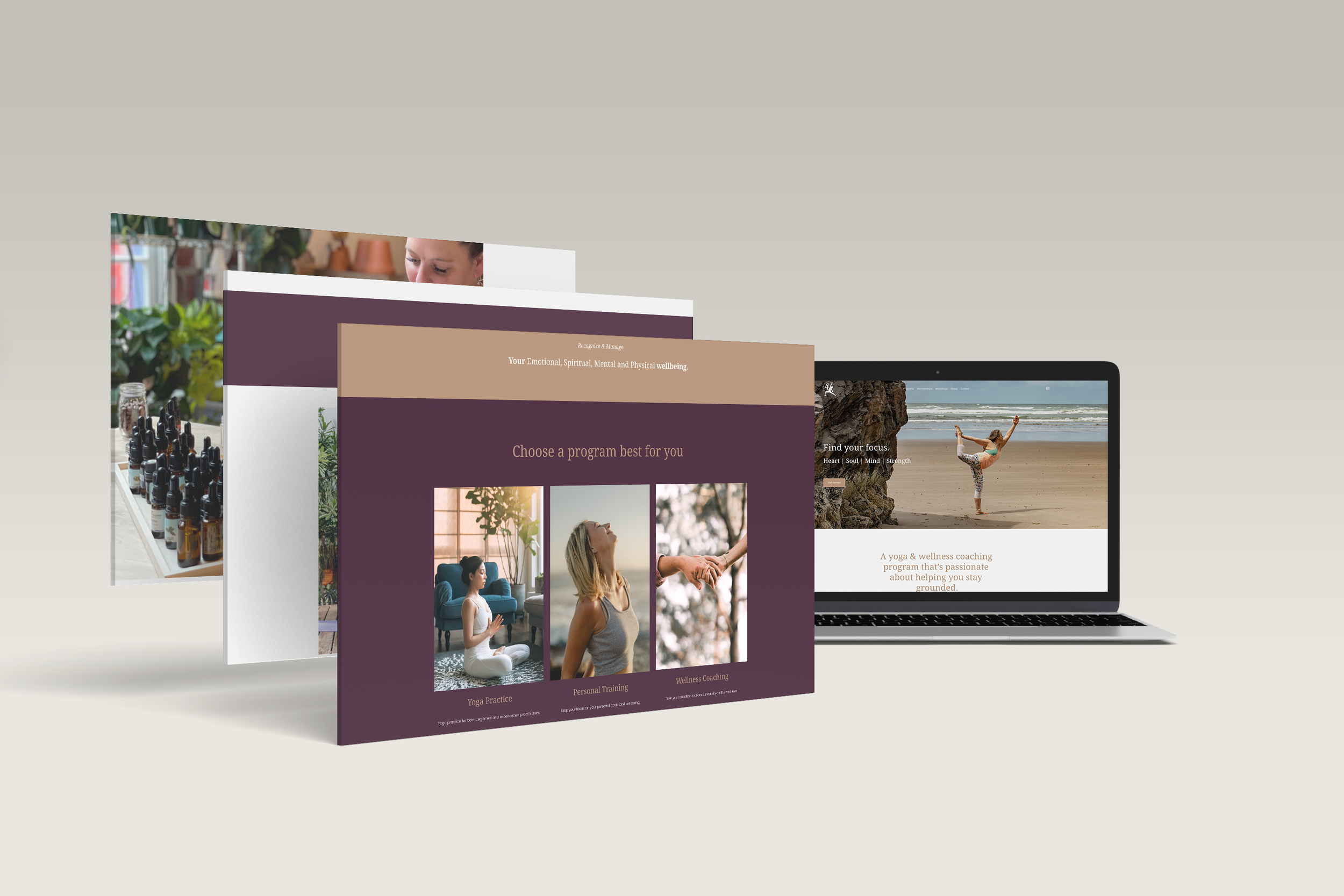 4 Core Yoga Website Homepage