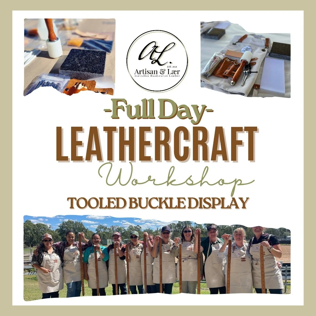 FULL DAY 28th - Leathercraft Workshop - Tooled Buckle Display