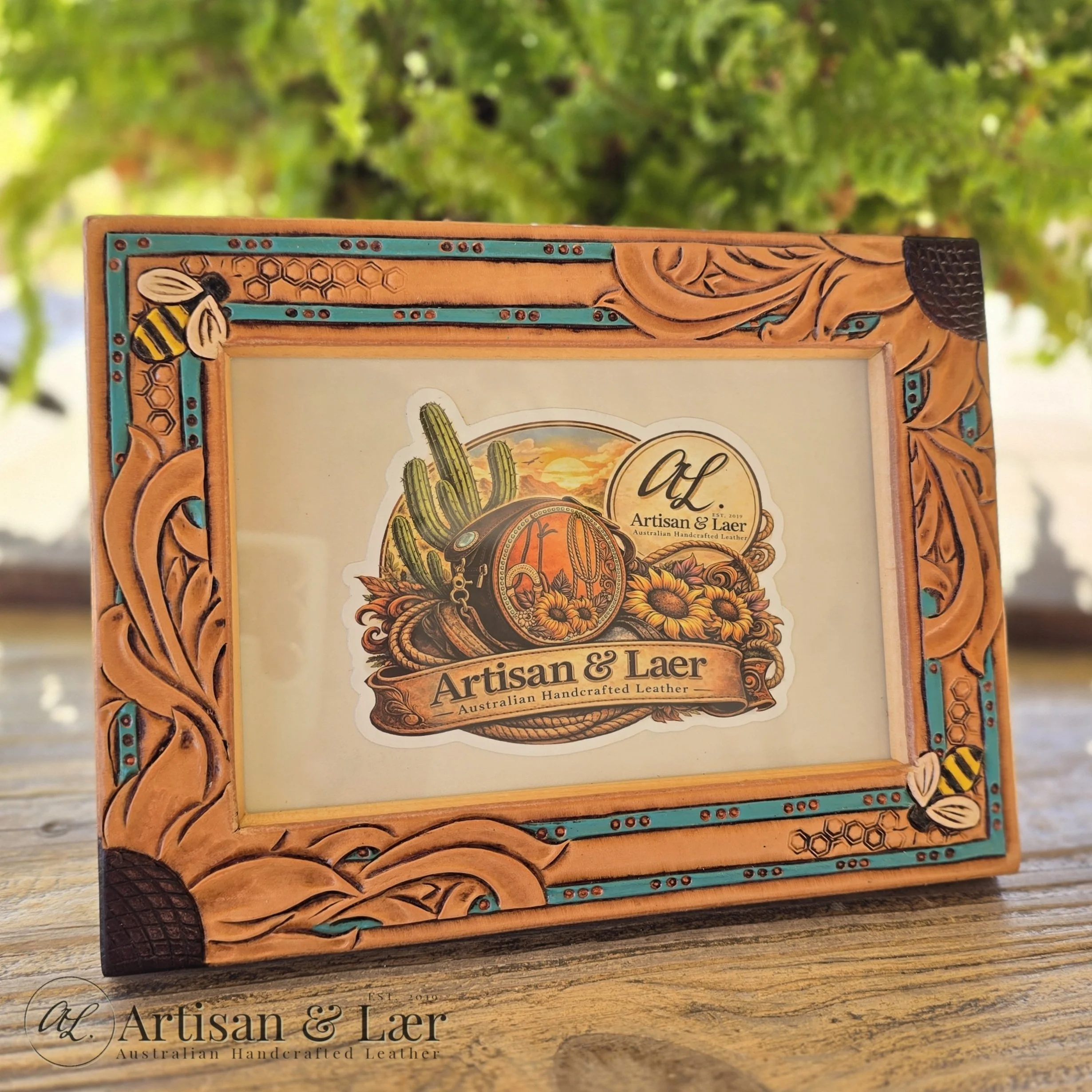 Tooled & Painted Photo Frame