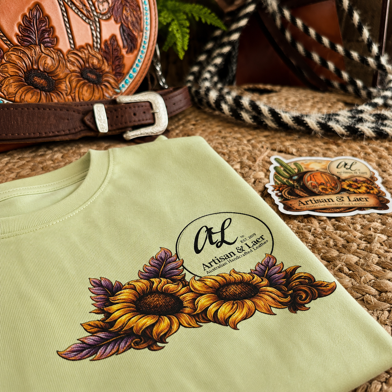 Kids A&L Ranch Cowgirl T-Shirt - Sagebrush Green