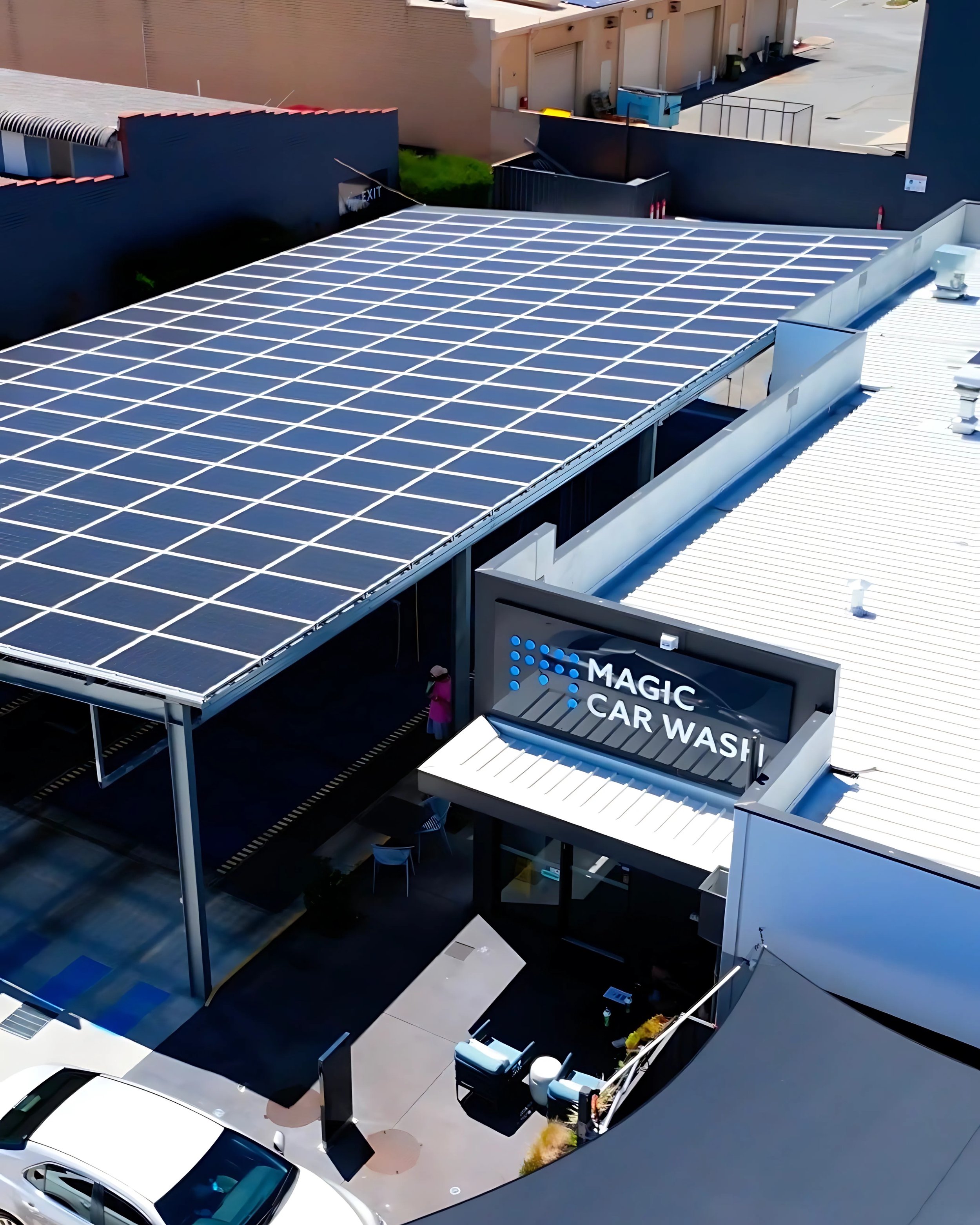 Solar System Installation at Magic Car Wash at Balcatta on 13/06/2024